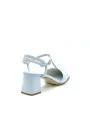 Ice colour leather slingback with a T-strap. Leather lining. Leather sole. 5,5 c