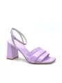 Lavender leather sandal with an ankle strap. Leather lining. Leather sole. 7,5 c