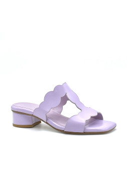 Wisteria leather mule with soft insole. Poron insole, leather lining, leather so