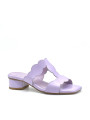 Wisteria leather mule with soft insole. Poron insole, leather lining, leather so