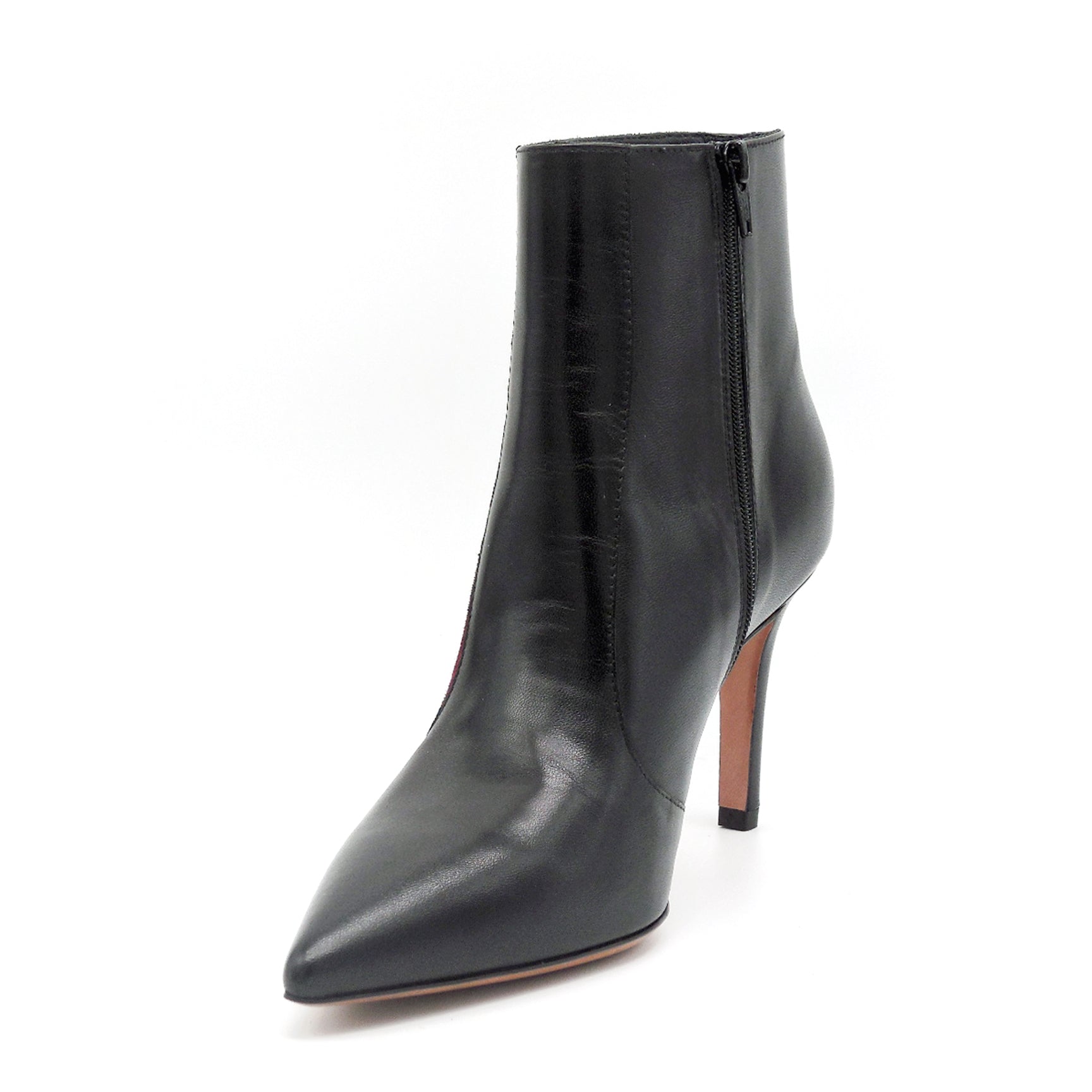 Leather and suede ankle boot with flower details - Cod. 99903