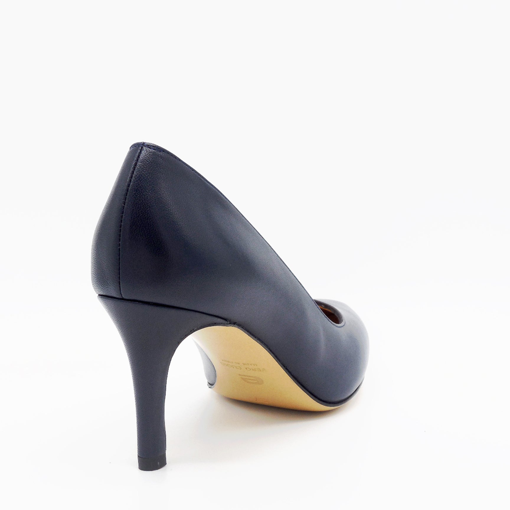 Blue leather pump - Cod. 19140-1