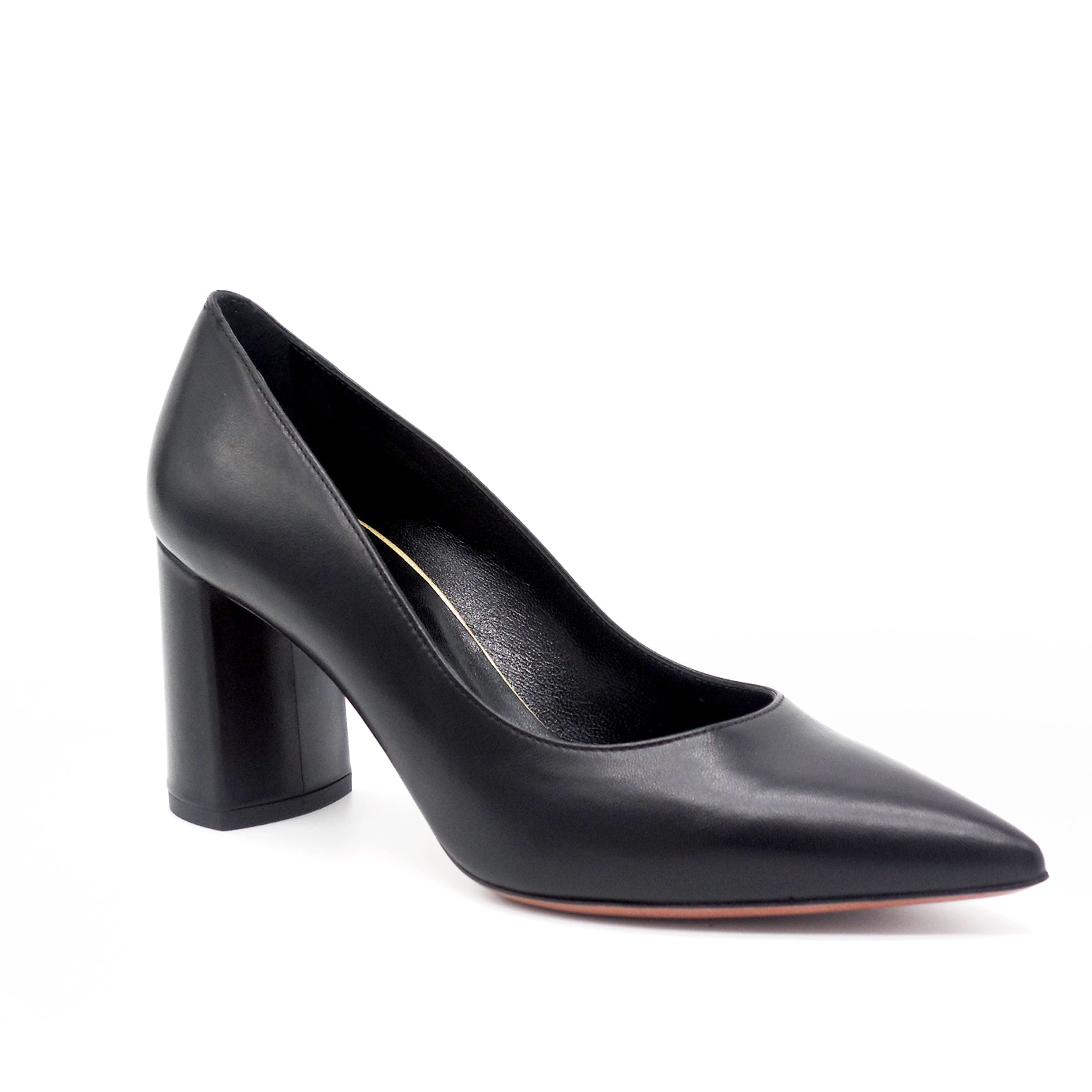 Black leather pump - Cod. 19140-2