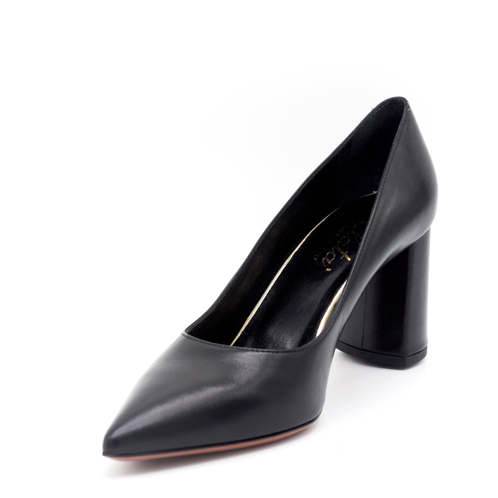 Black leather pump - Cod. 19140-2