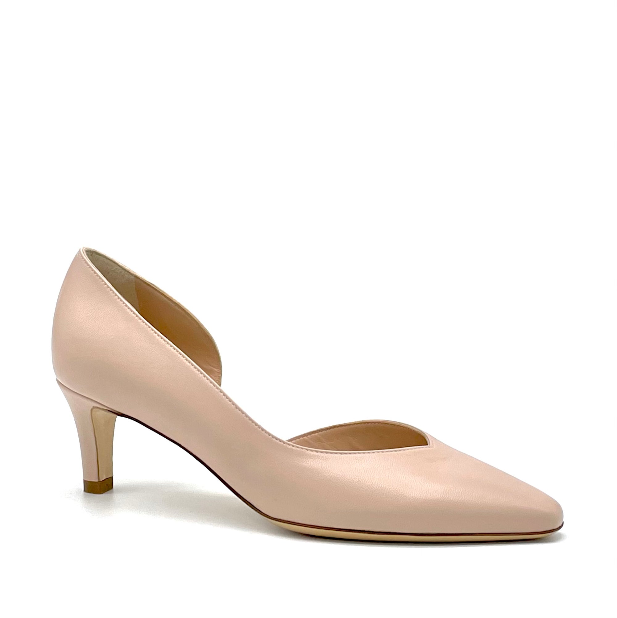 Nude colour leather pump - Cod. 10166-3