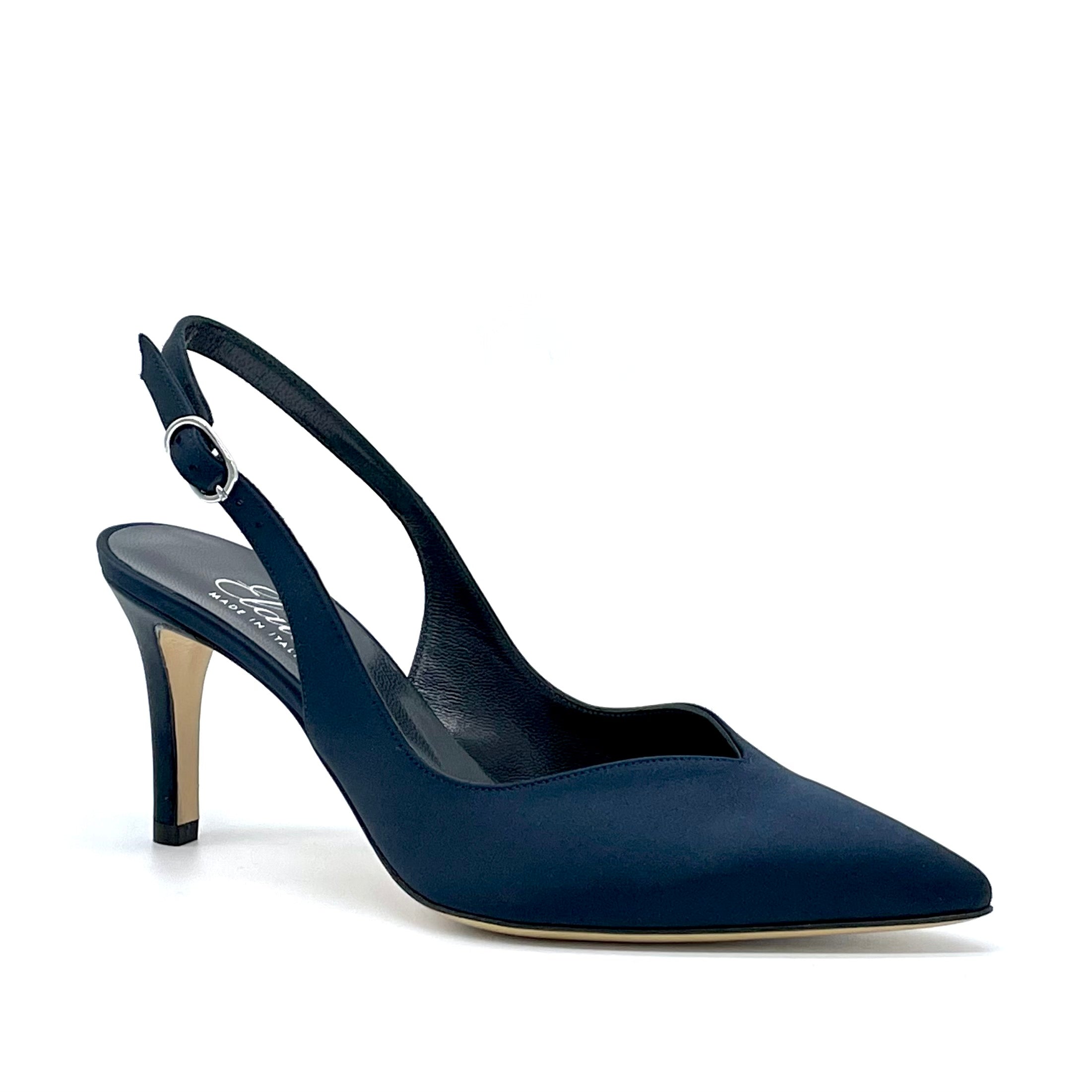 Slingback 100% seta blu - Cod. 10150-2