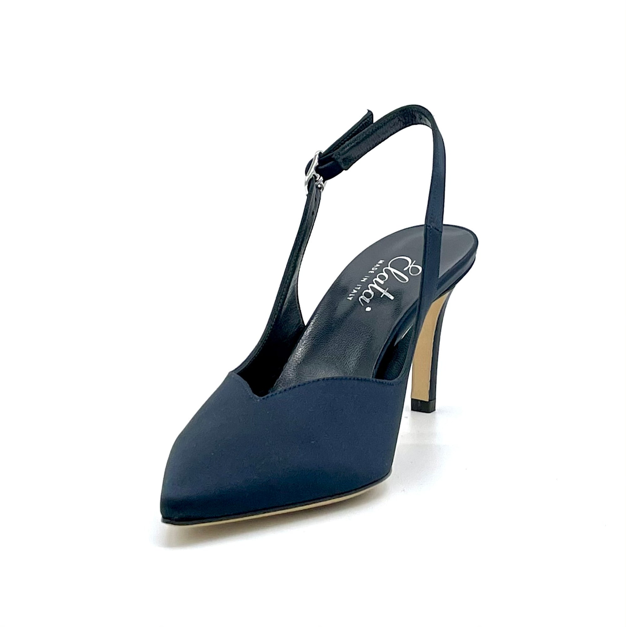 Slingback 100% seta blu - Cod. 10150-2