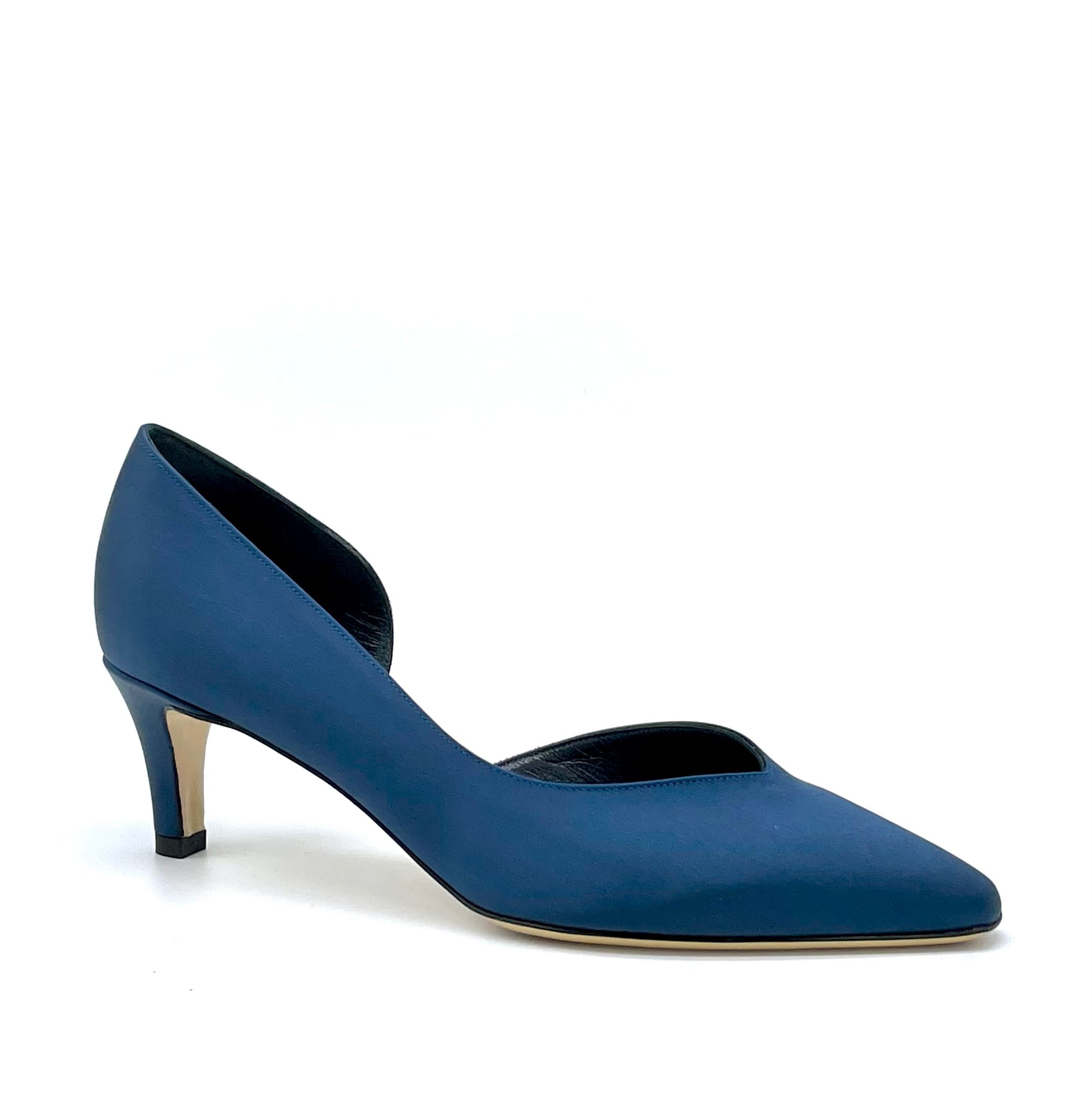 Décolleté 100% seta blu - Cod. 10166-2