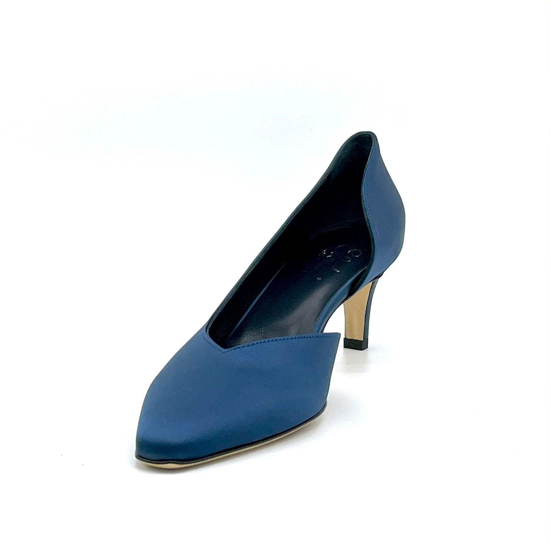 Décolleté 100% seta blu - Cod. 10166-2