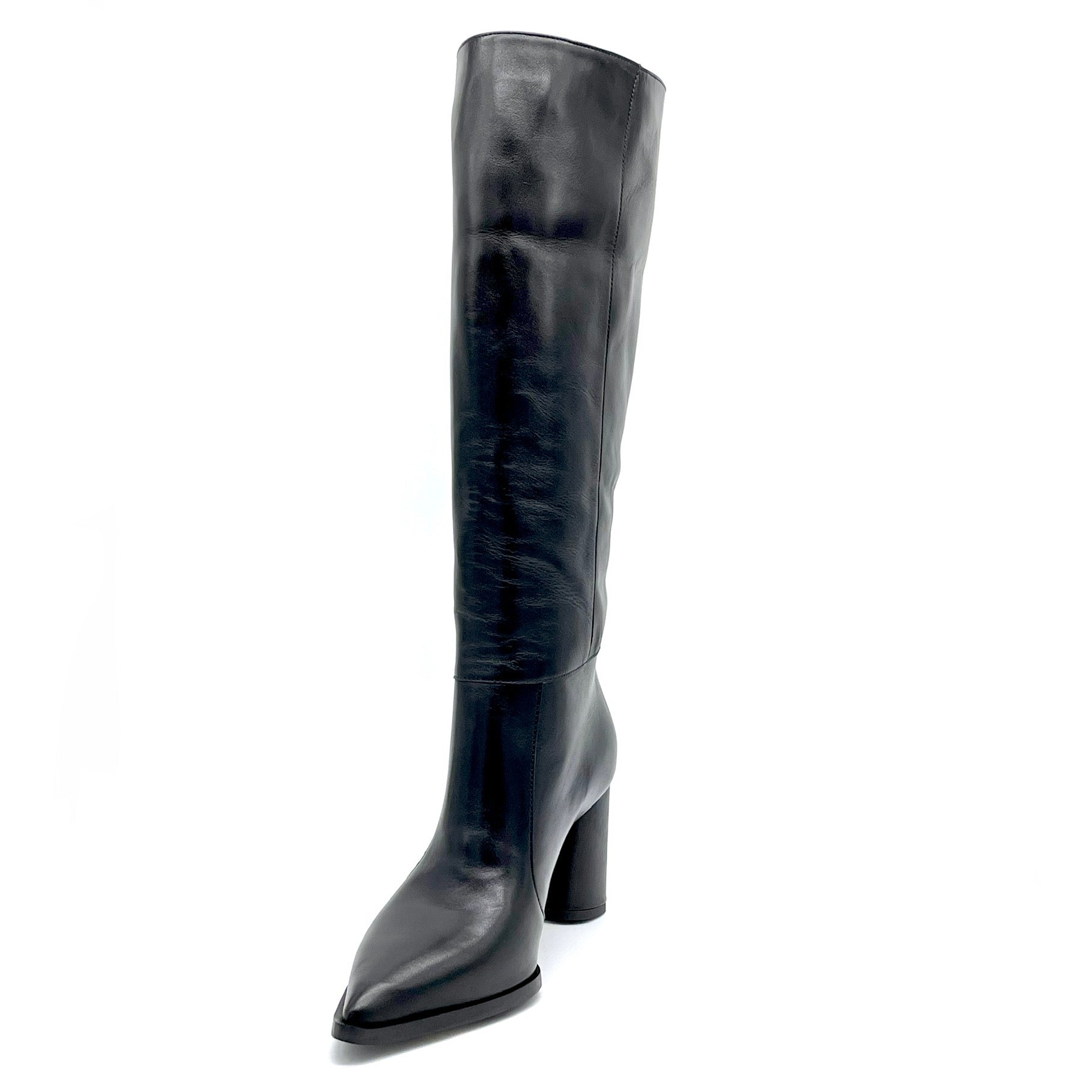 Black leather boot - Cod. 99901