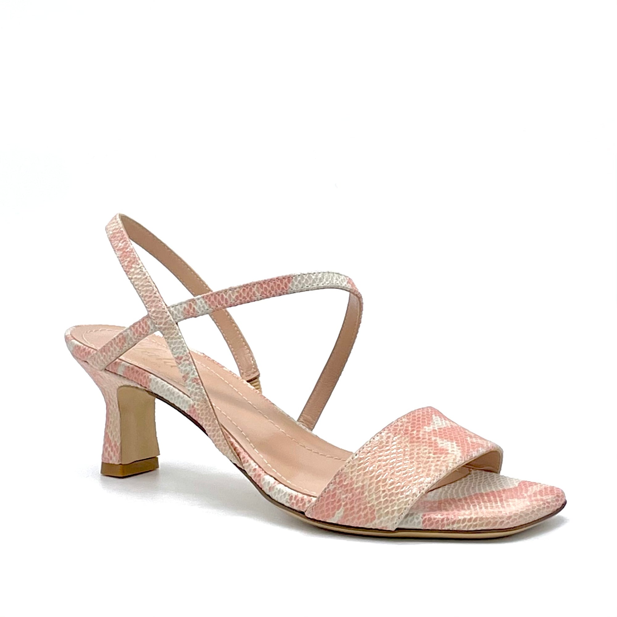 AESTAS Pink printed leather sandal - Cod. 11146C