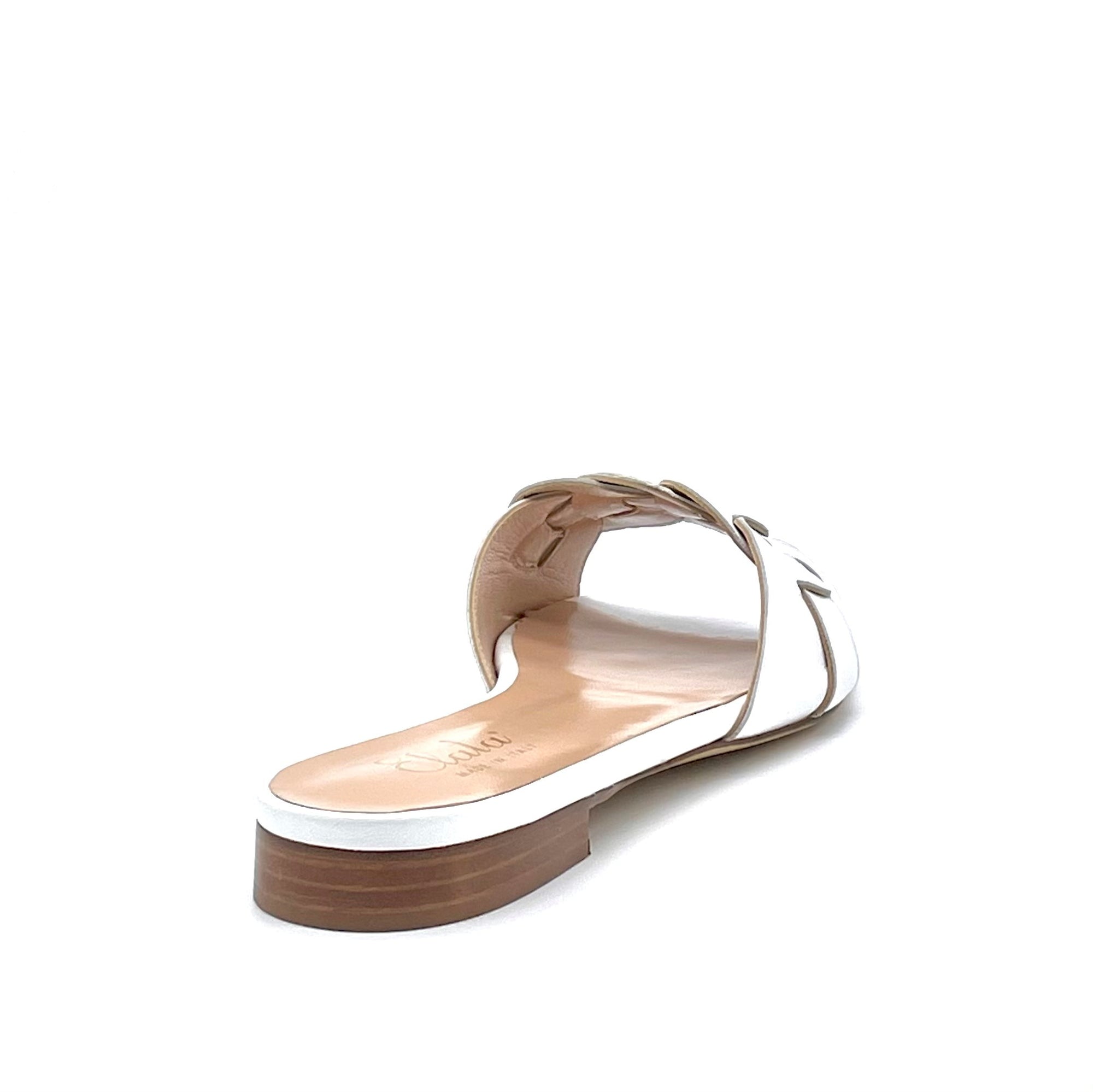 AESTAS Mule in pelle bianca con intreccio - Cod. 11142A