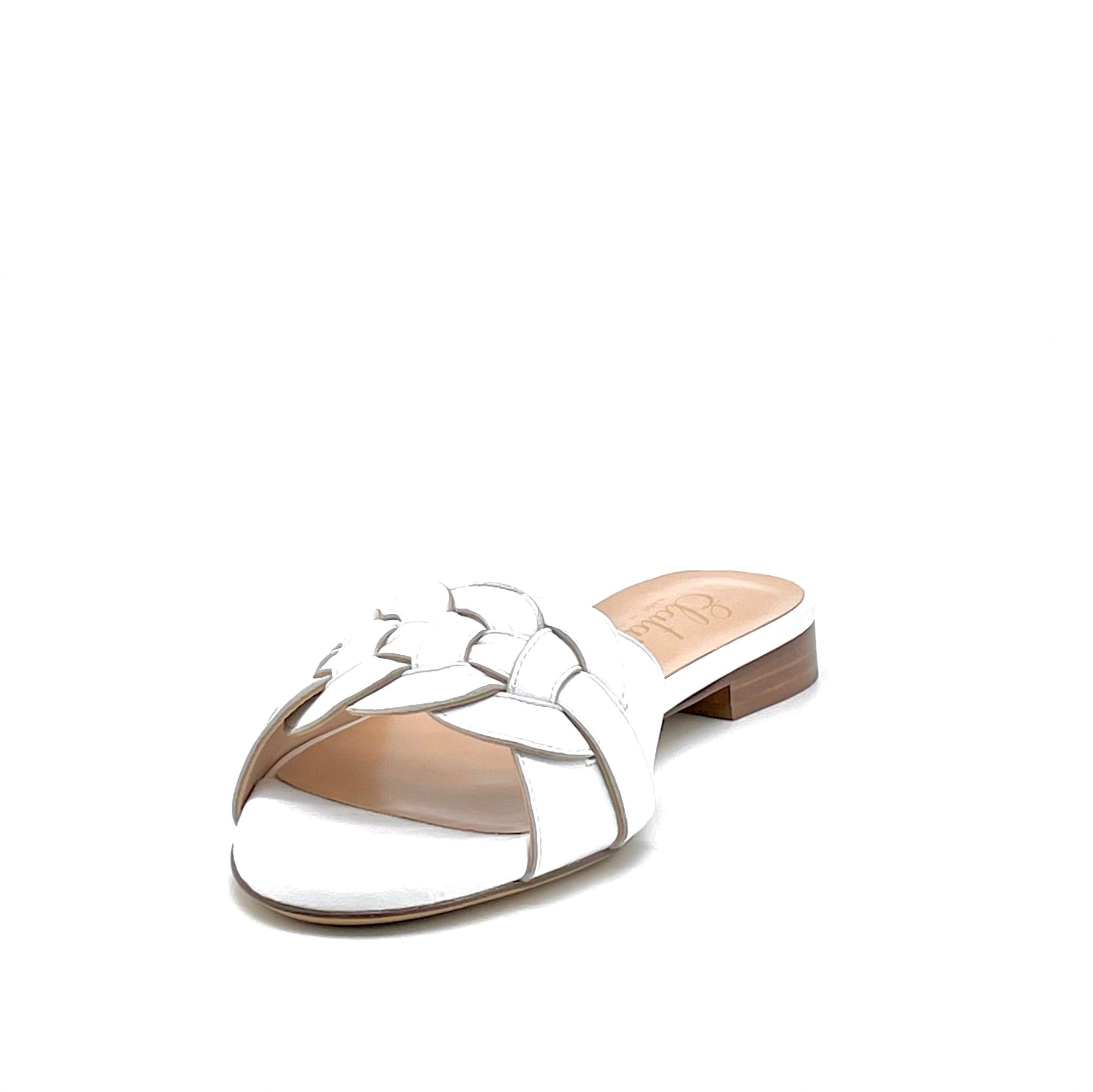 AESTAS White leather mule with intertwined band - Cod. 11142A