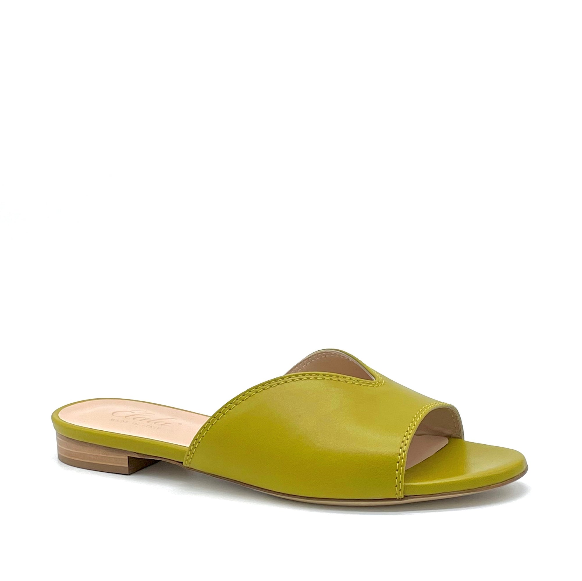 AESTAS Pistachio green leather mule - Cod. 11143D