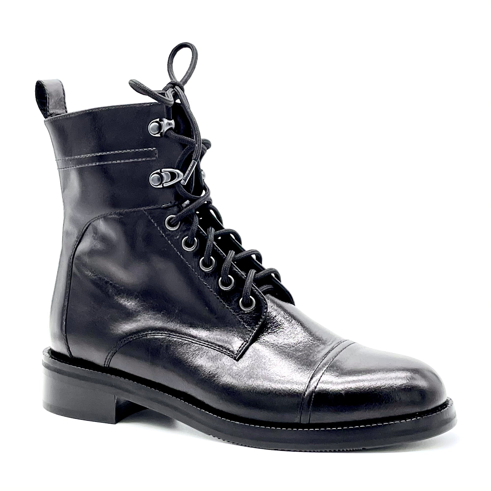 Black leather boot - Cod. 51529