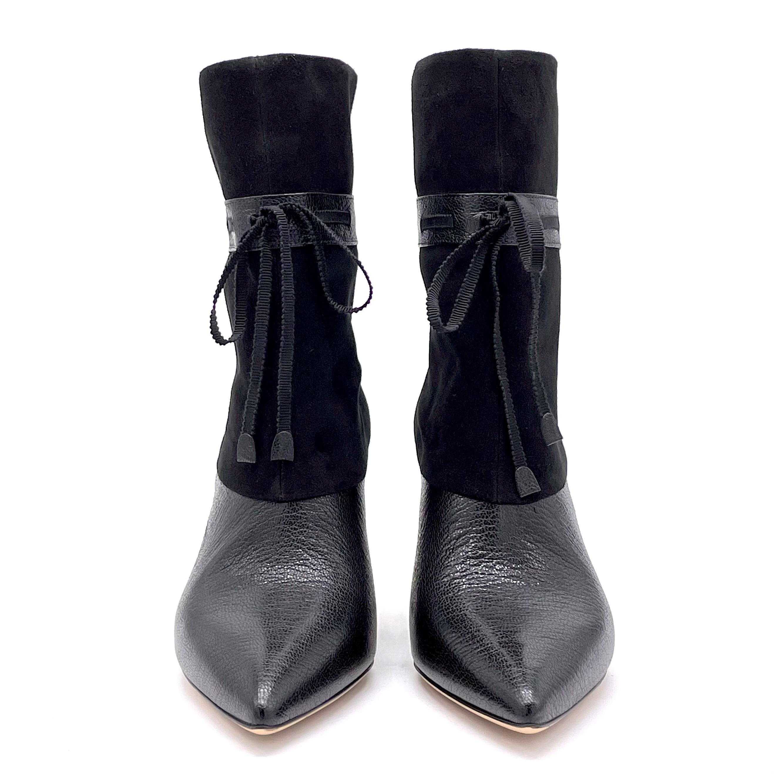 Black leather and suede boot - Cod. 51541_2