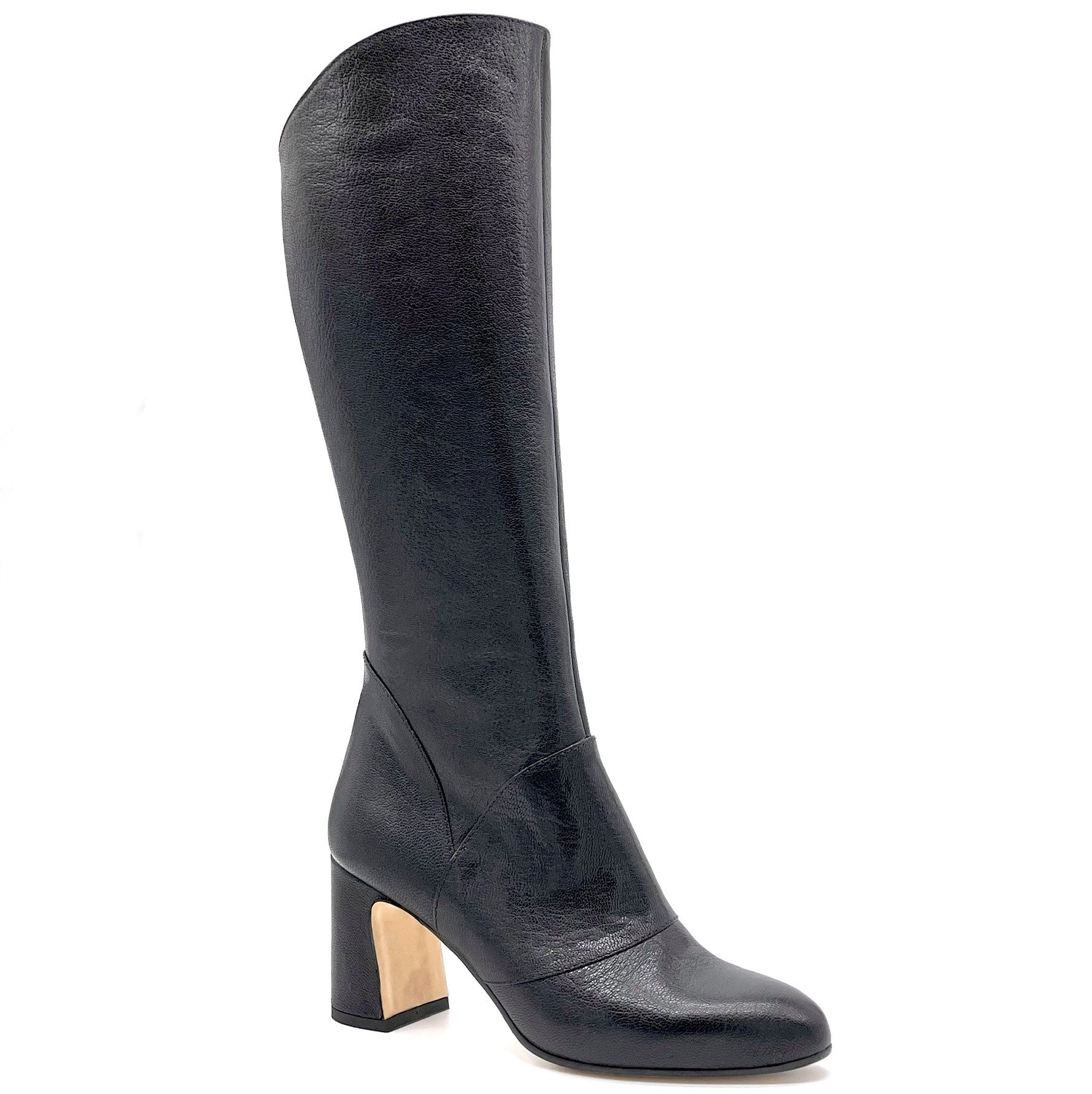 Black leather boot - Cod. 51513-2