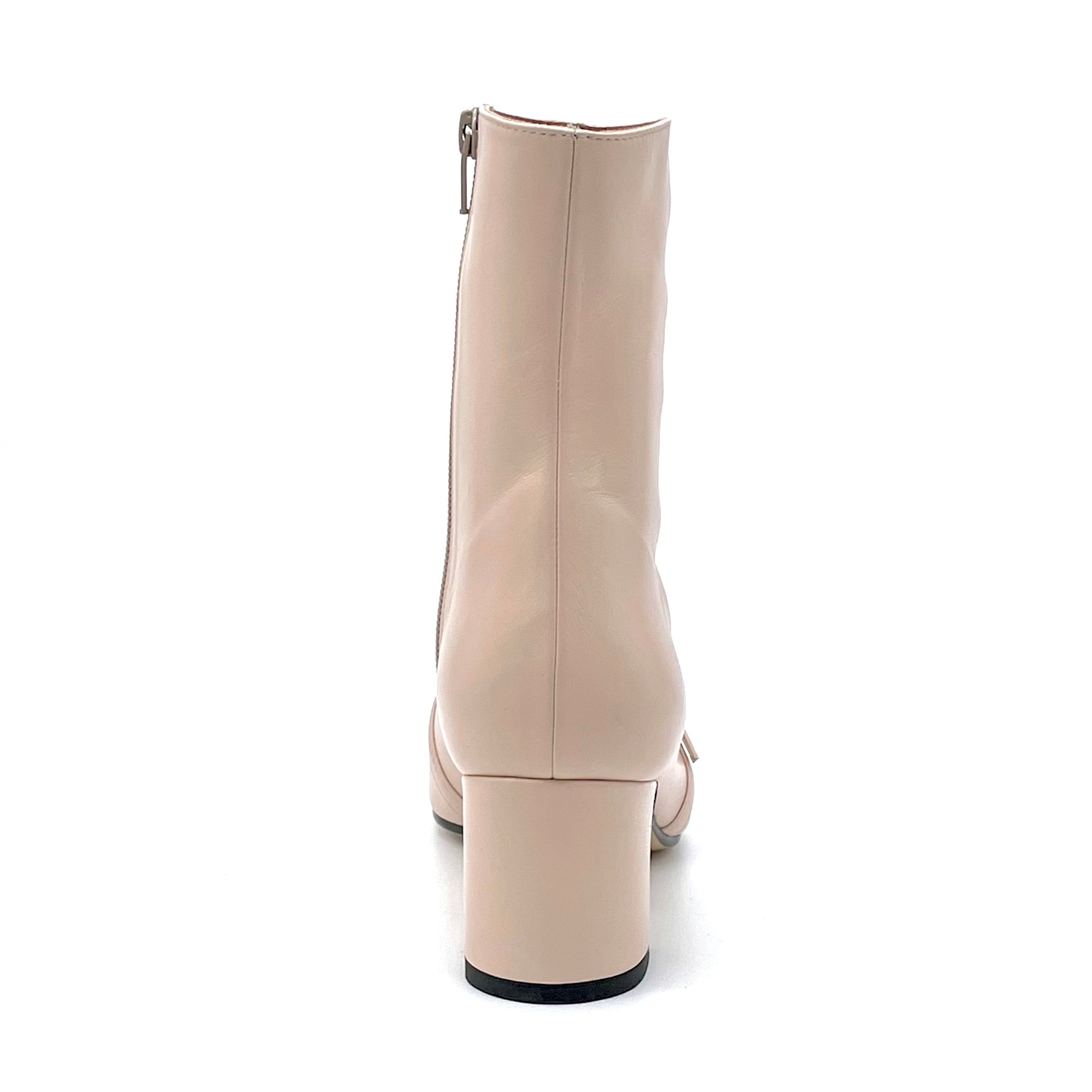 Nude colour leather boot - cod. 51518_1