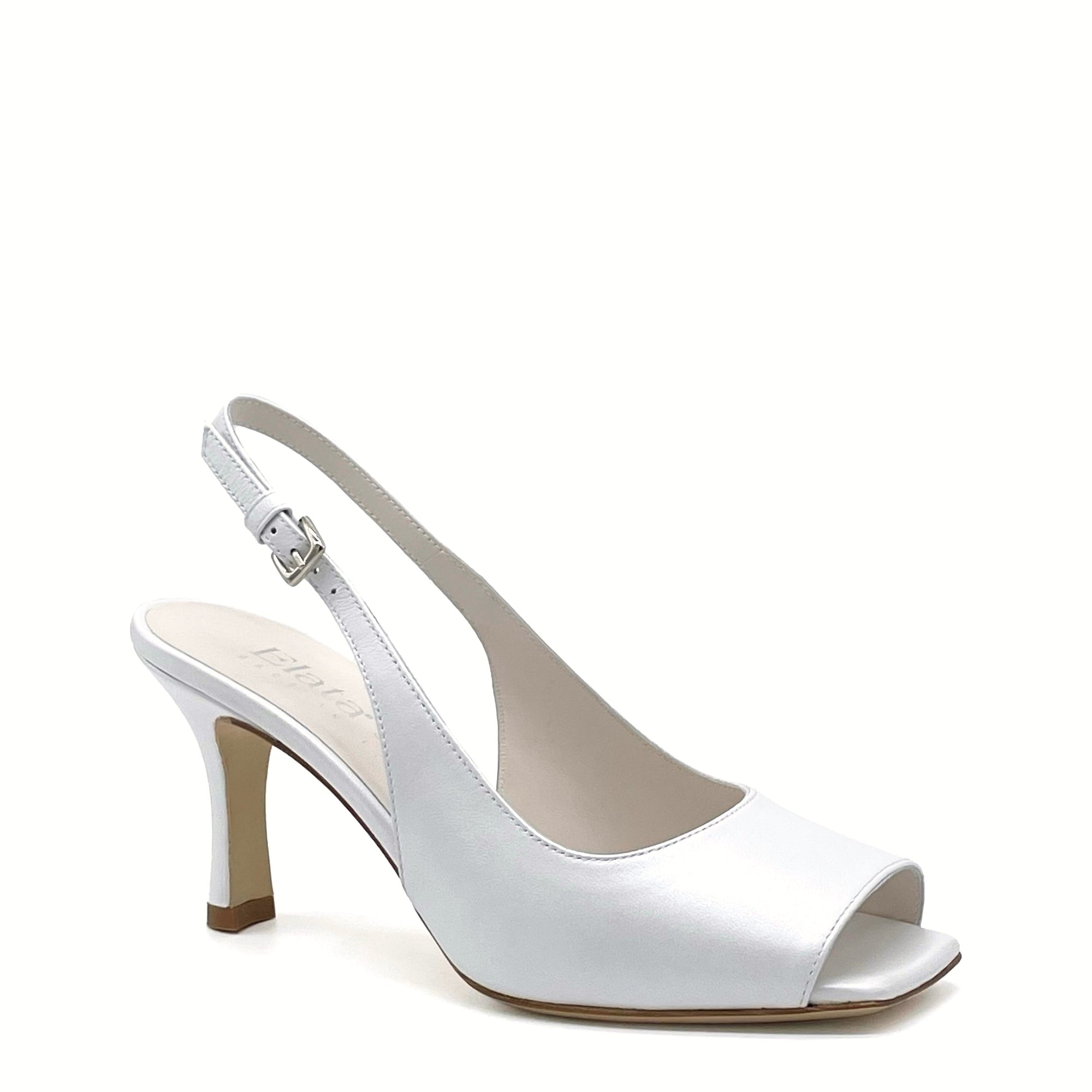 Sandalo in pelle bianca perlata - Cod. S2209