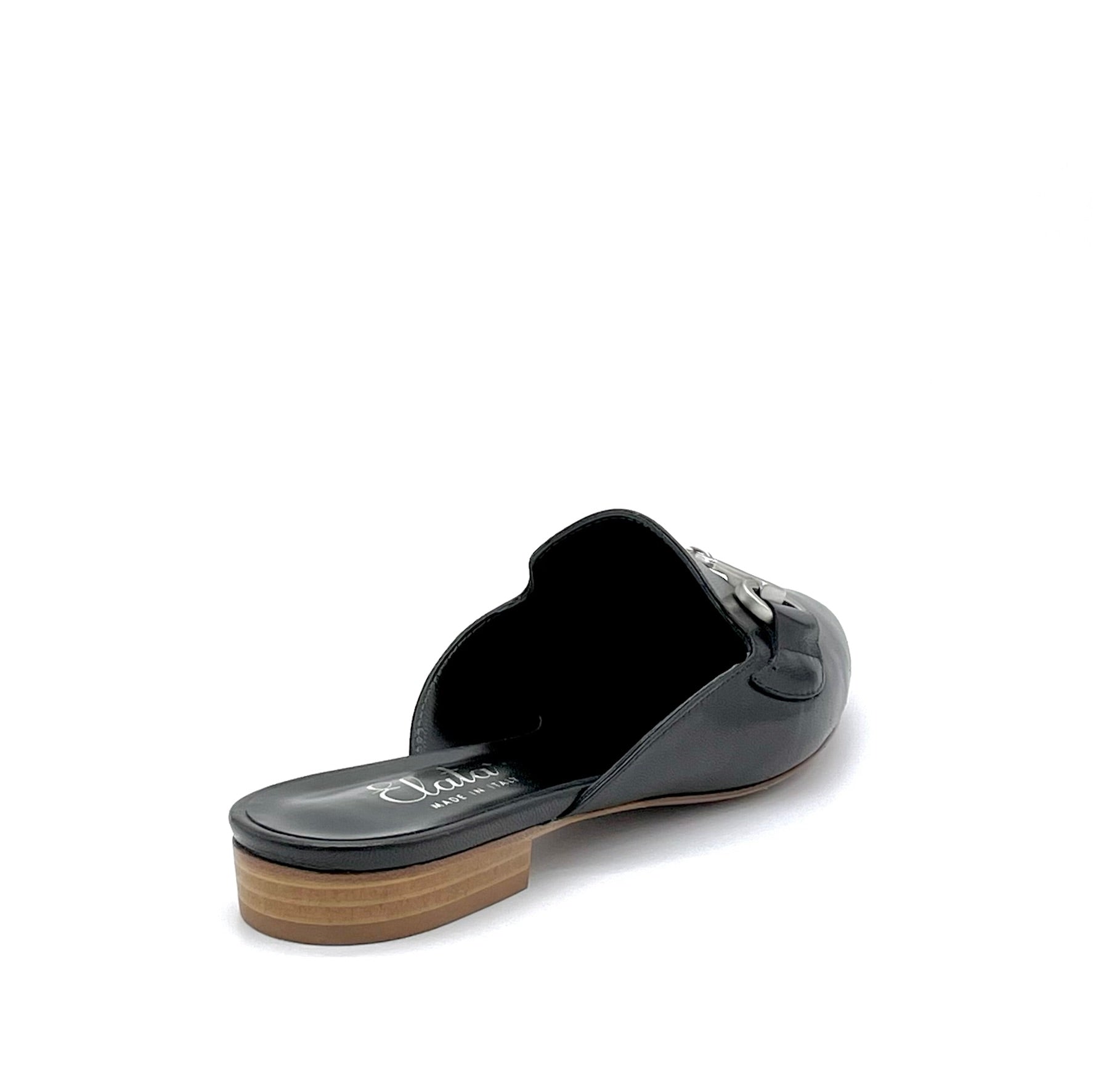 Sabot in pelle nera con morsetto - Cod. 12169_2