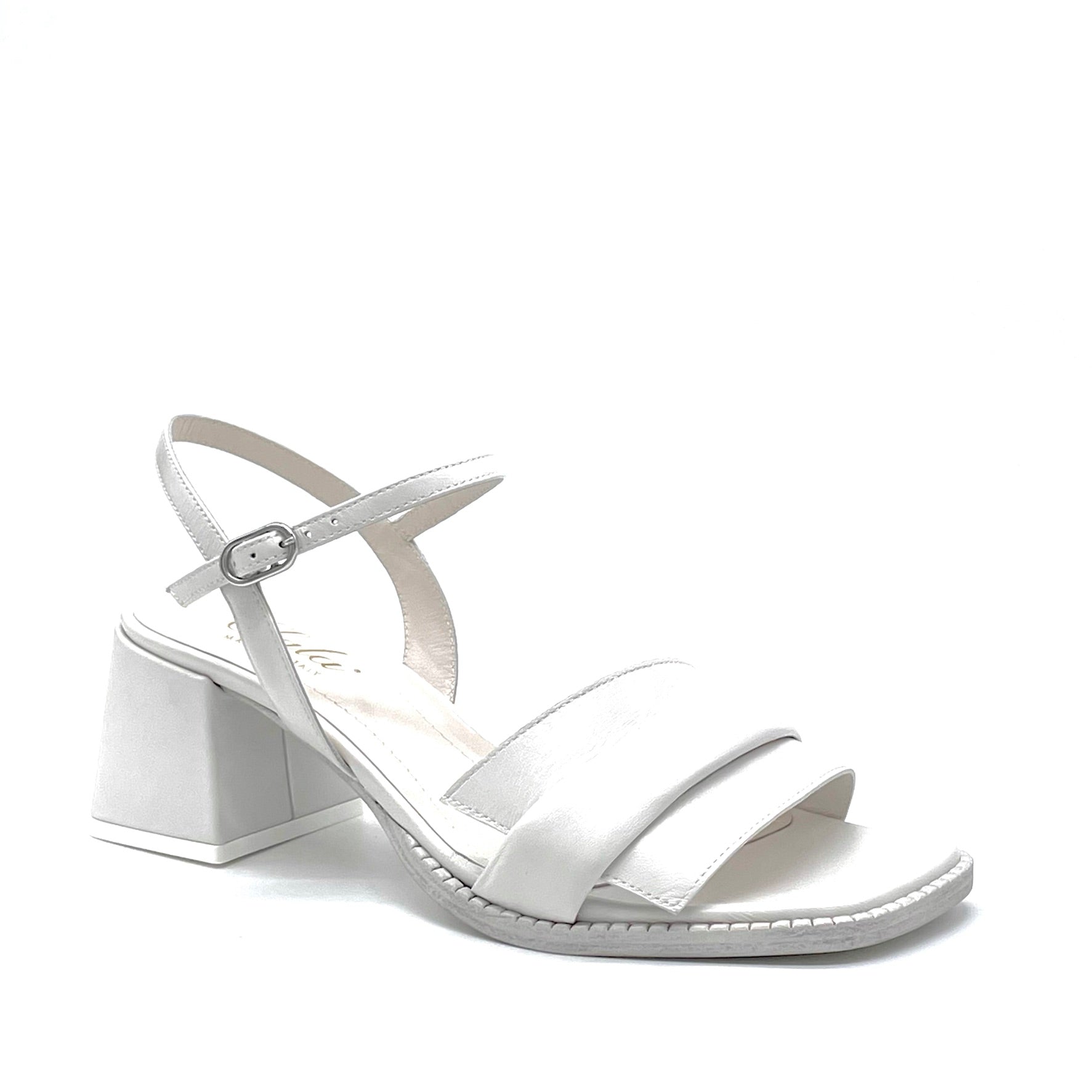White leather sandal - Cod. 12118_1