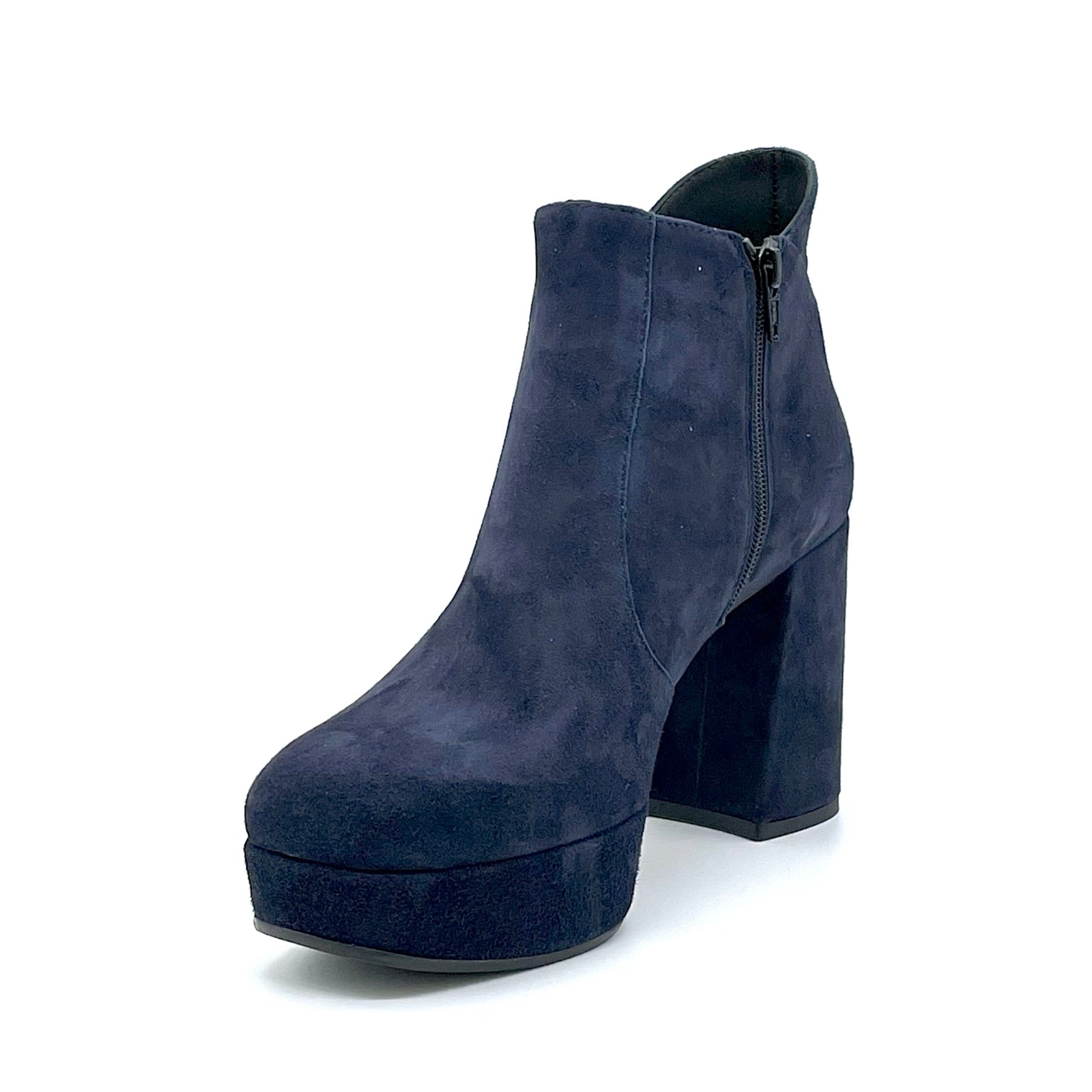 Tronchetto in camoscio blu - Cod. 52503