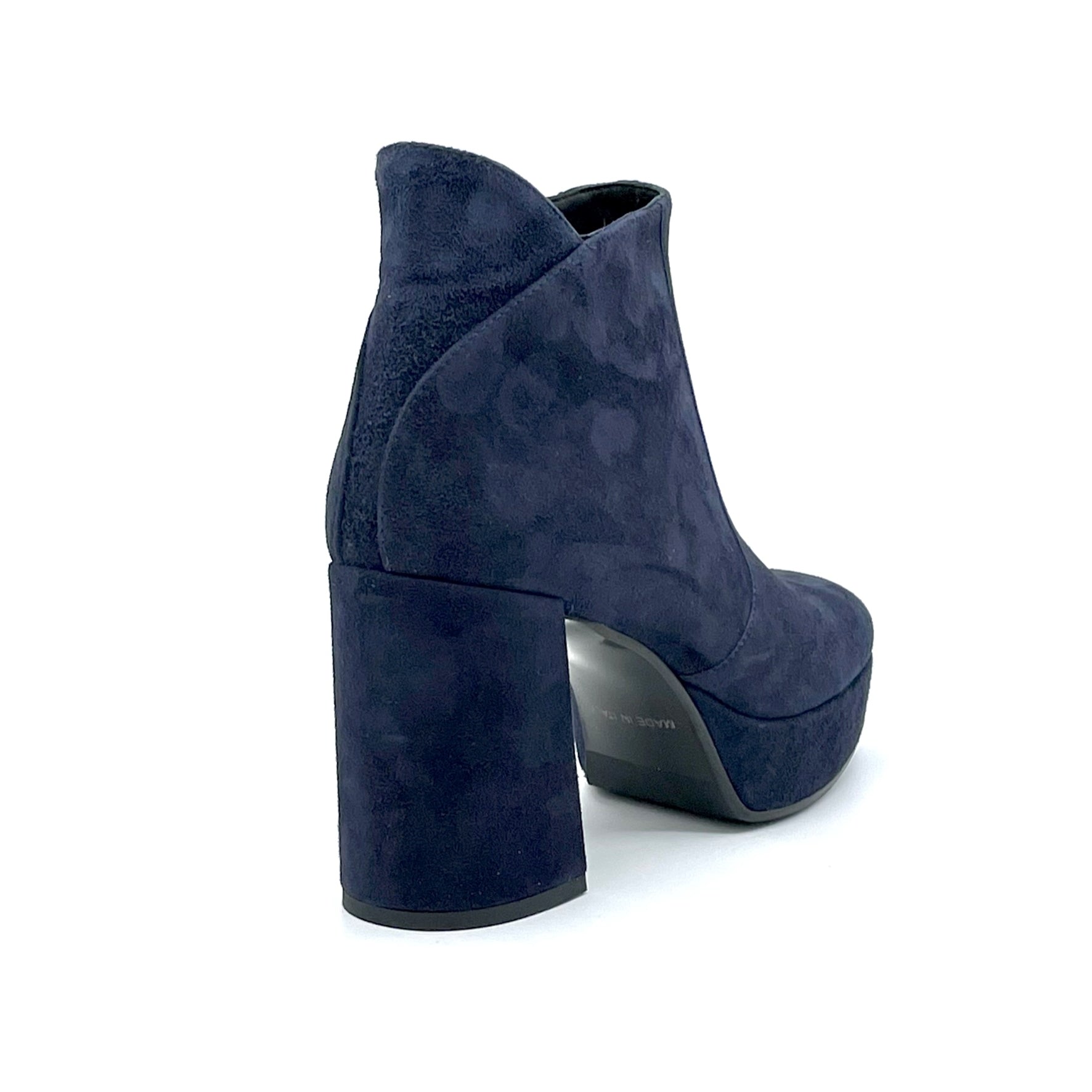 Tronchetto in camoscio blu - Cod. 52503