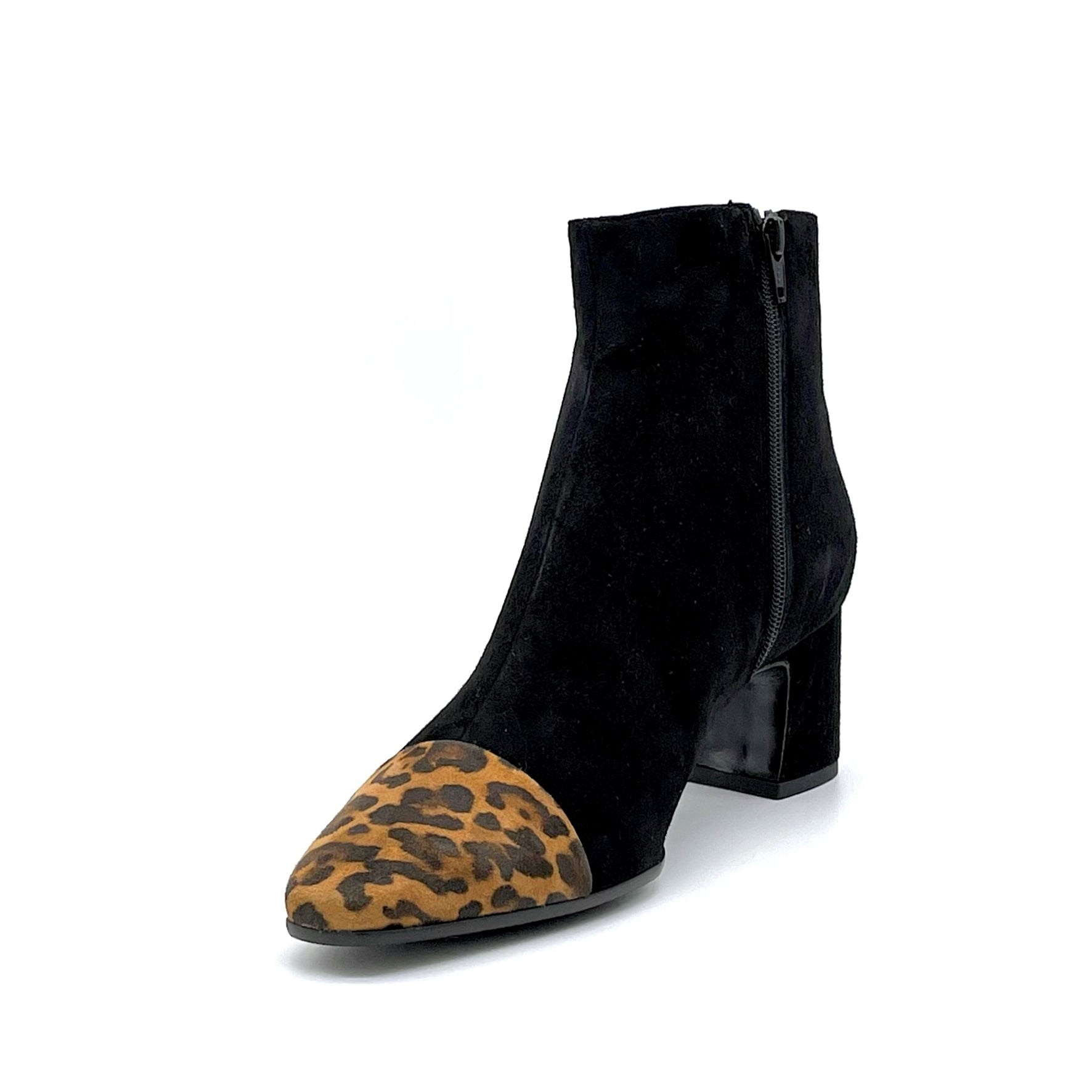 Stivaletto in camoscio nero e stampato - Cod. 52517