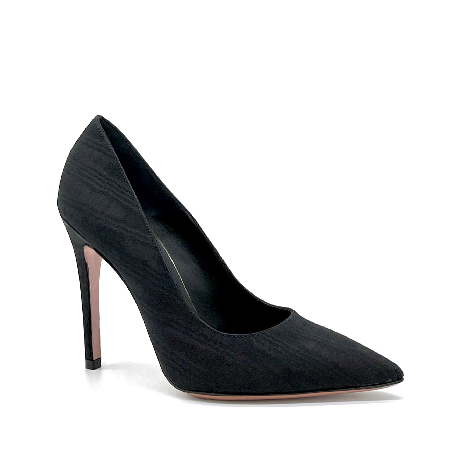 Black wavy effect fabric pump - Cod. 52555