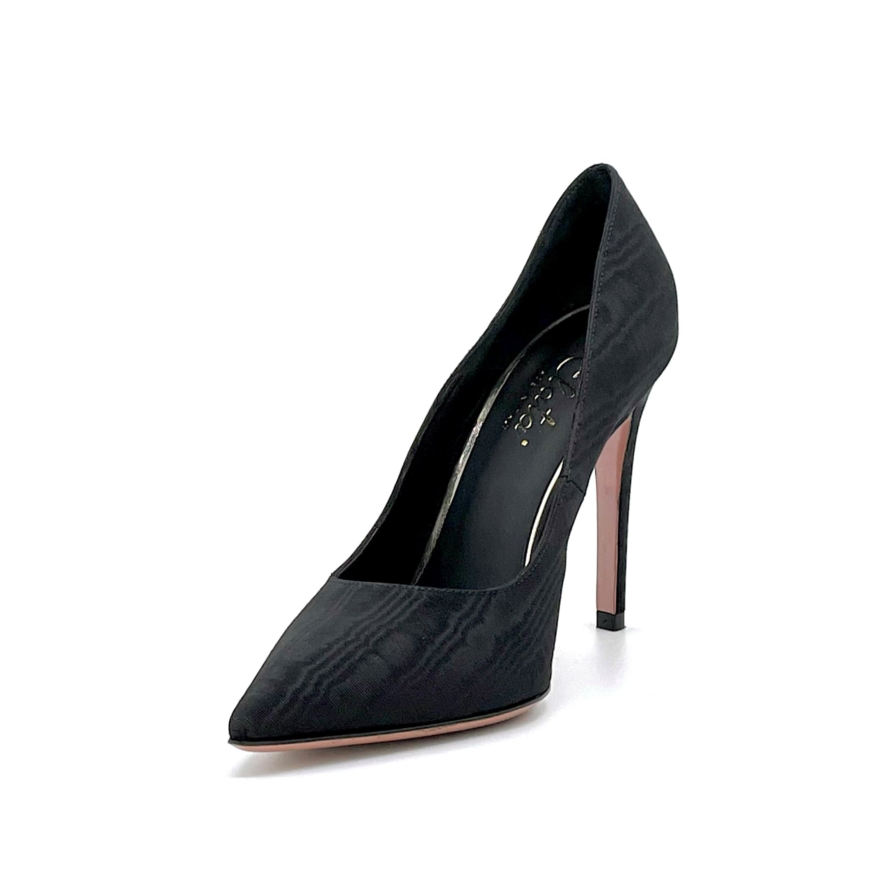 Black wavy effect fabric pump - Cod. 52555