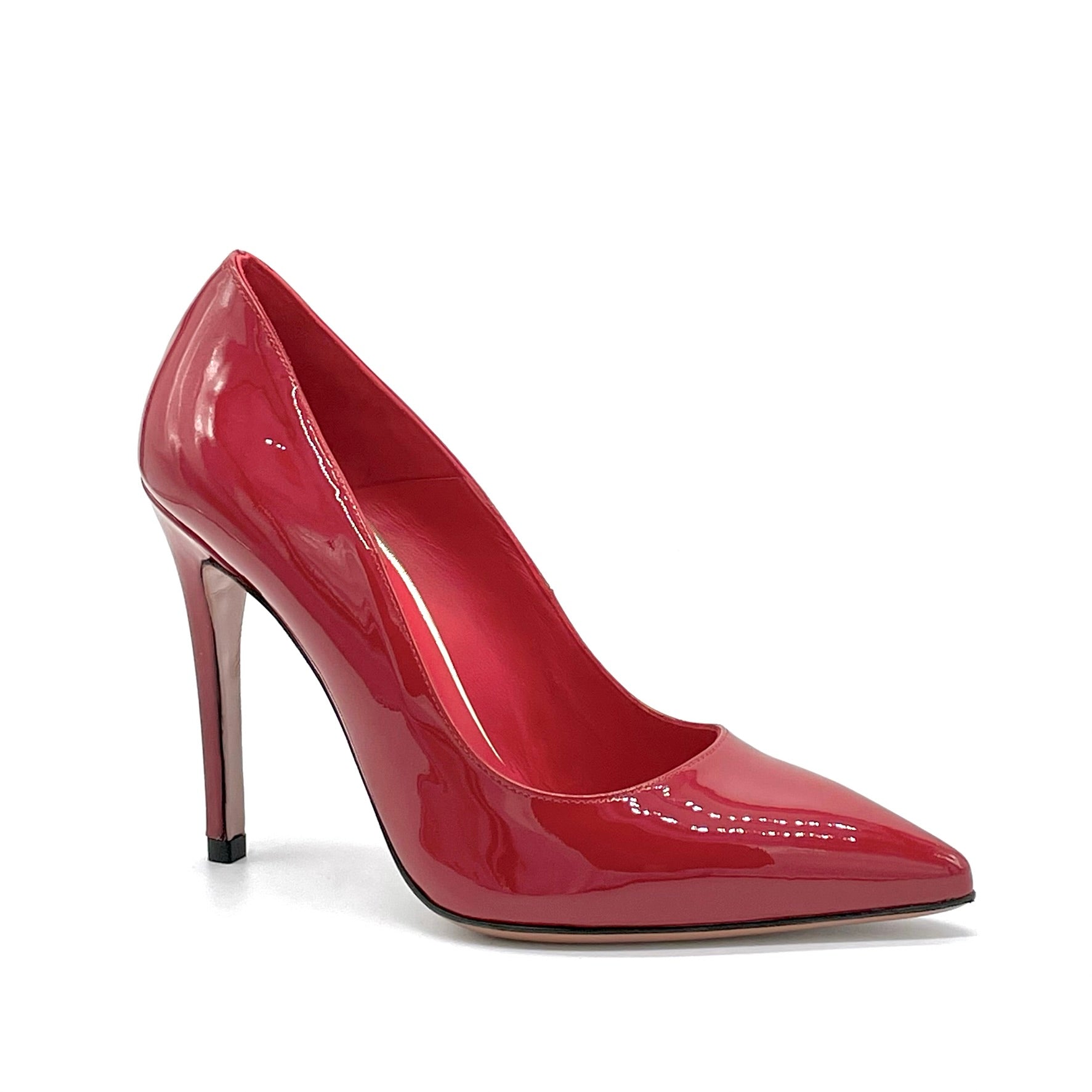 Red patent leather pump - Cod. 52556
