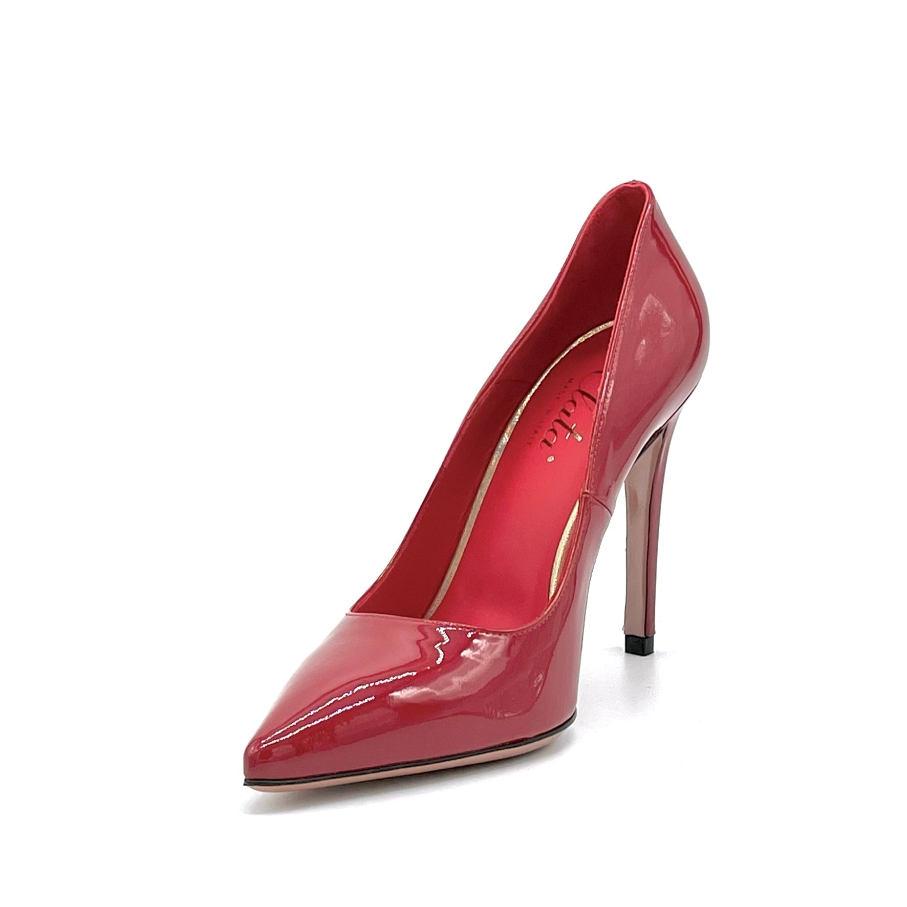 Red patent leather pump - Cod. 52556