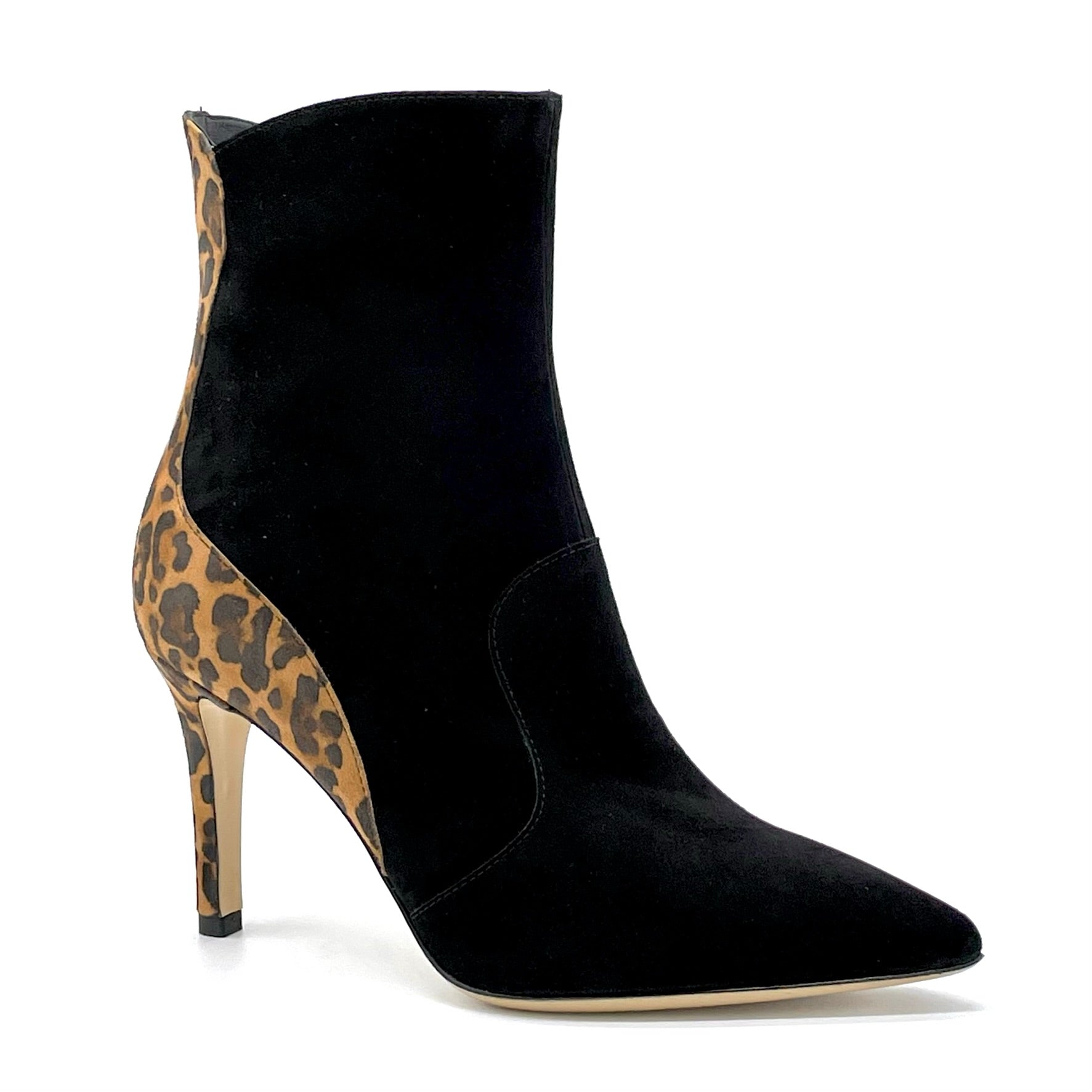 Stivaletto in camoscio nero e stampato - Cod. 52561