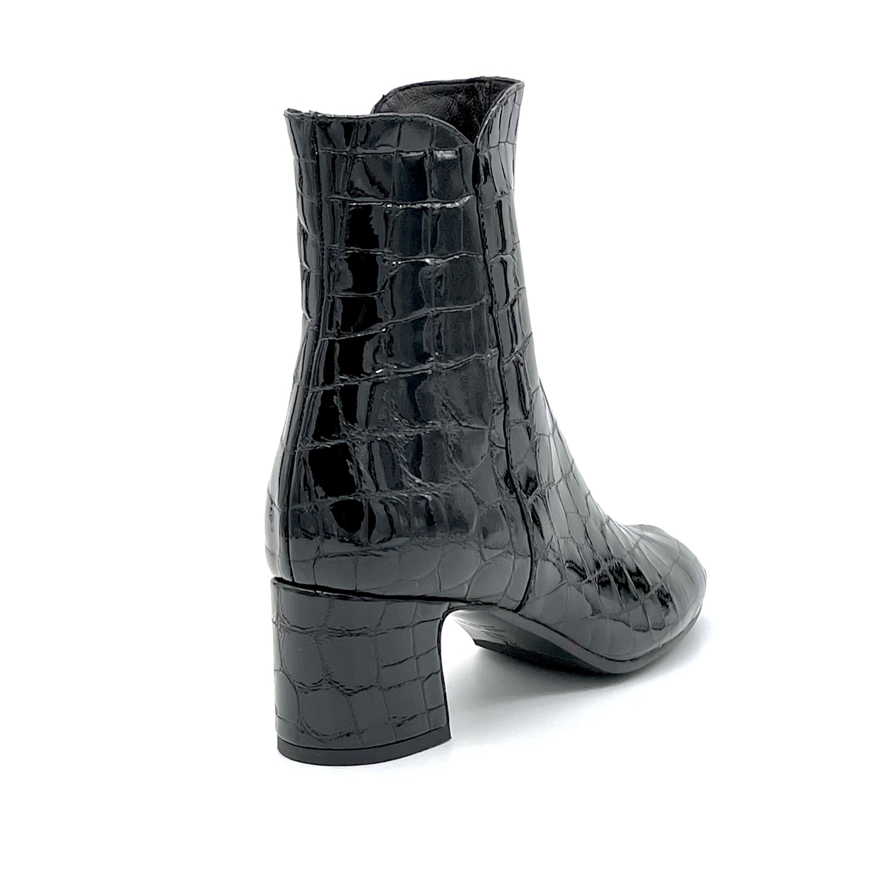 Stivaletto in vernice stampata nera - Cod. 52537