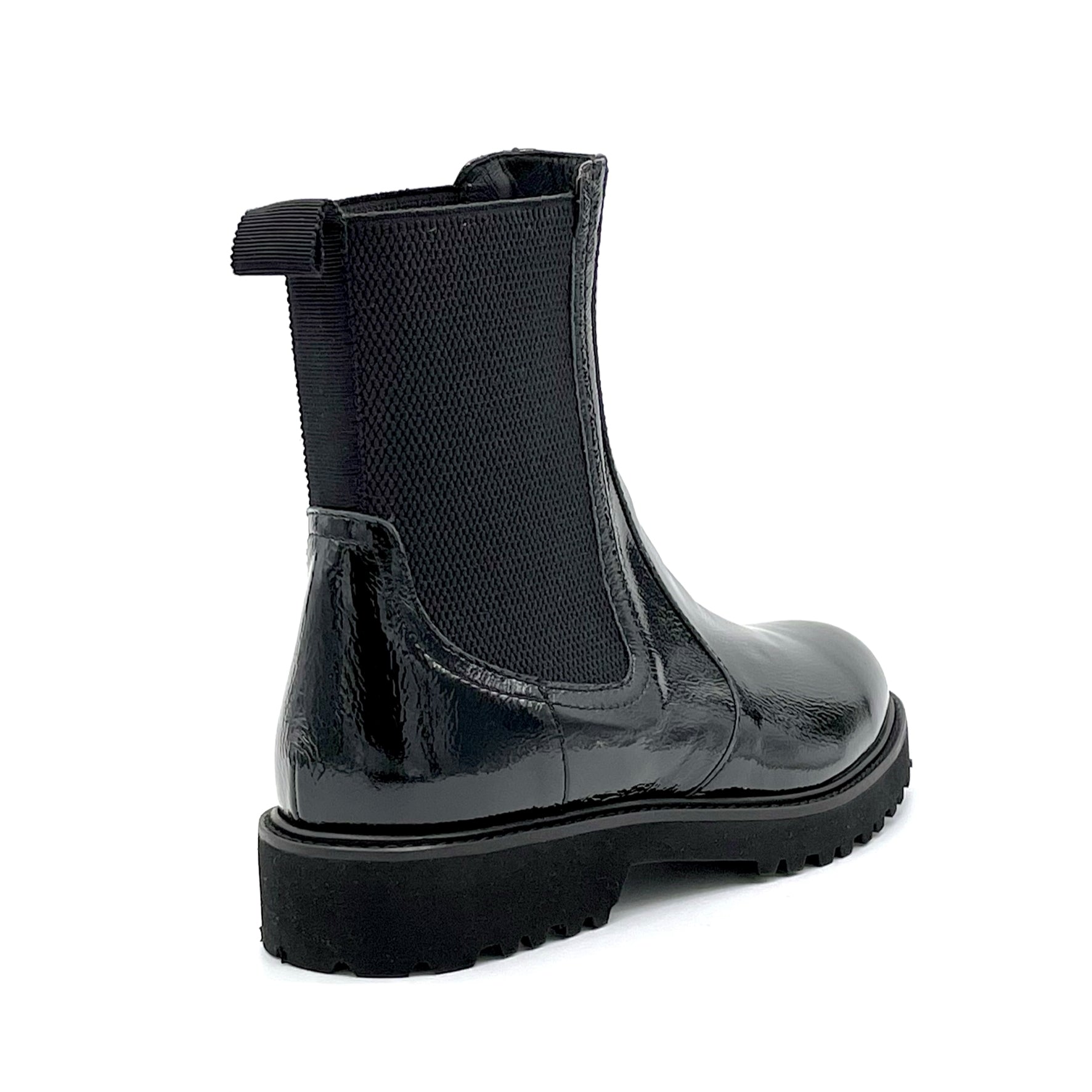 Black patent leather with creased effect beatle - Cod. 52550