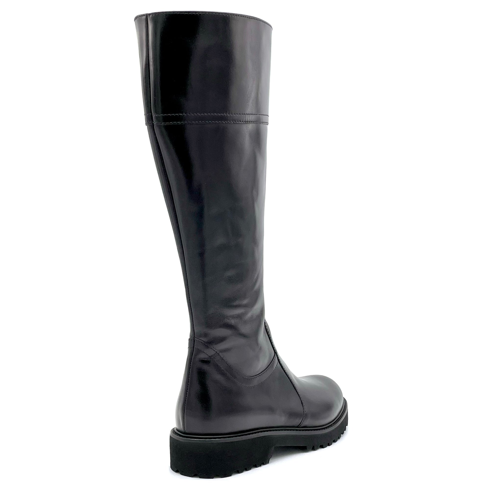 Stivale in pelle nera - Cod. 52553