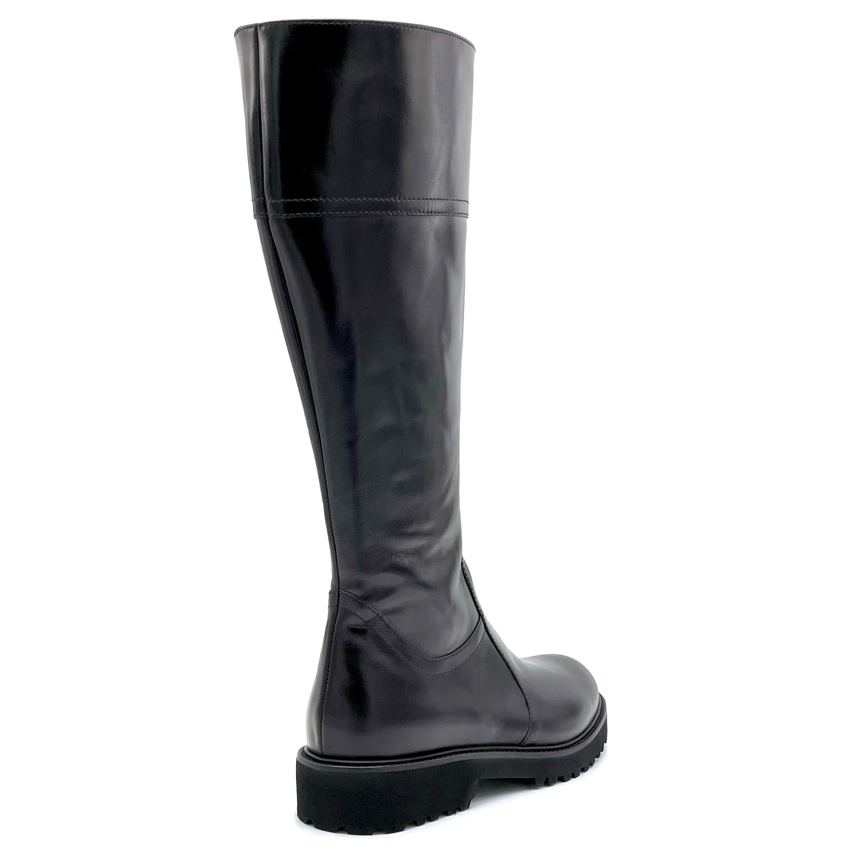 Stivale in pelle nera - Cod. 52553
