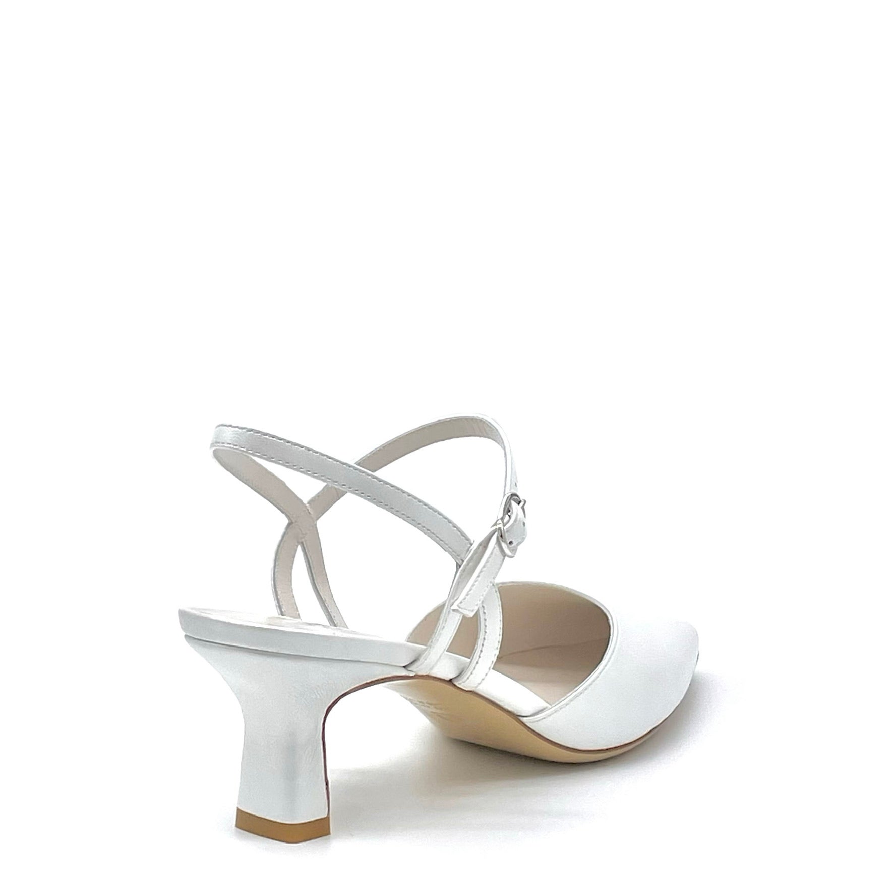 White pearl leather slingback - Cod. S2312