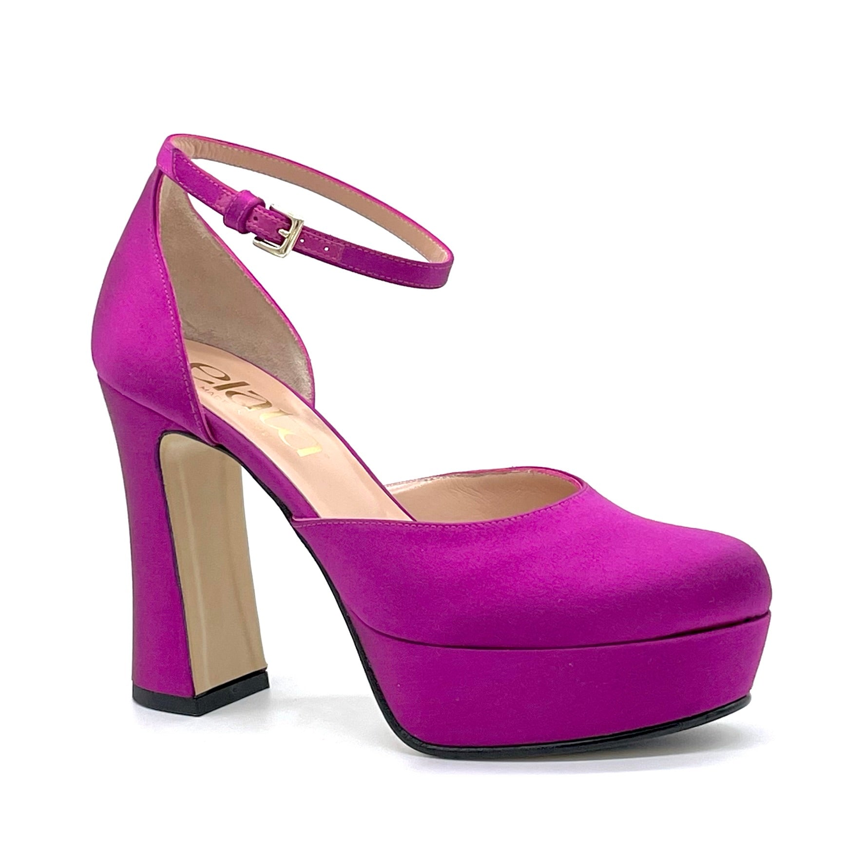 Cyclamen colored silk satin d’orsay – Cod. 53536