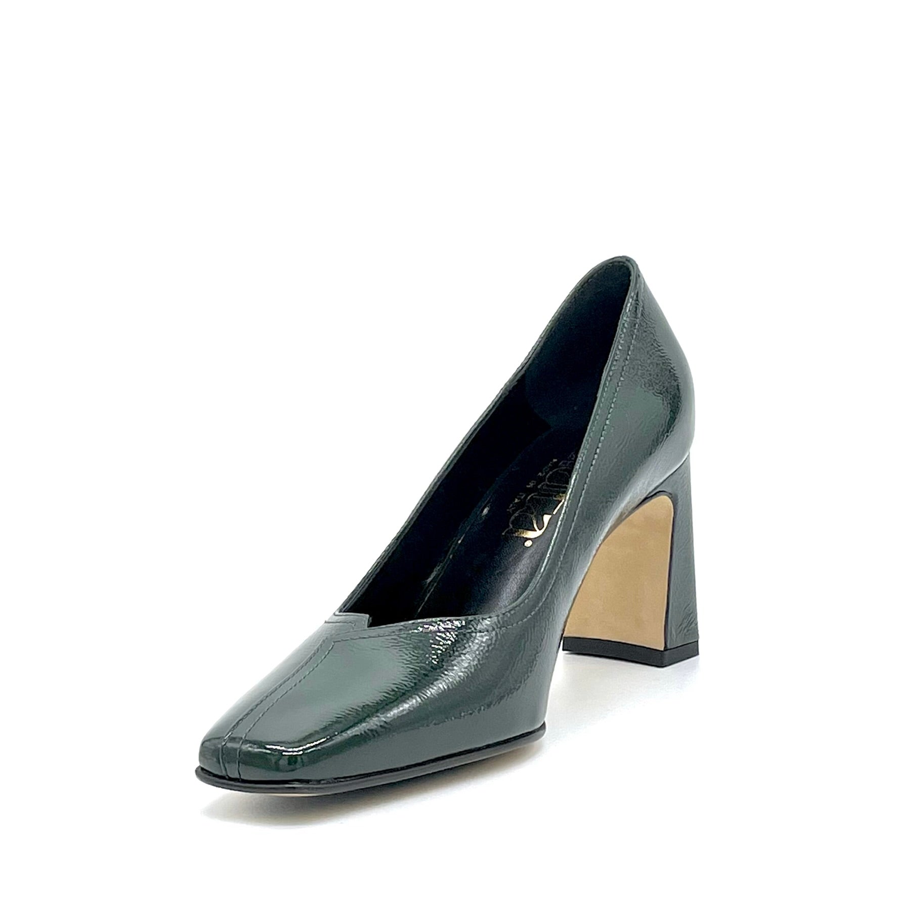 Décolleté in vernice effetto stropicciato verde – Cod. 53505