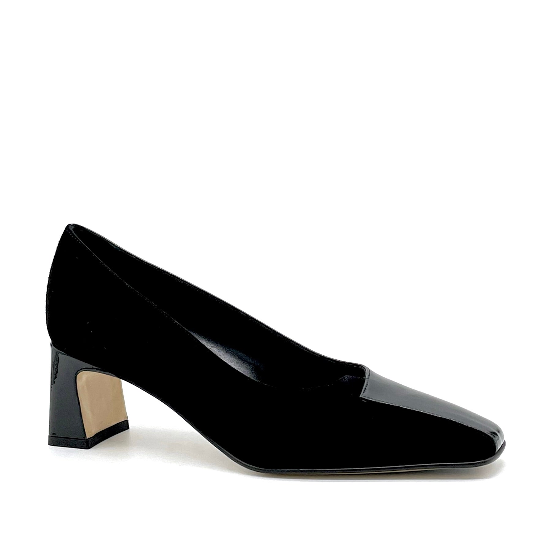 Black suede and patent pump – Cod. 53511