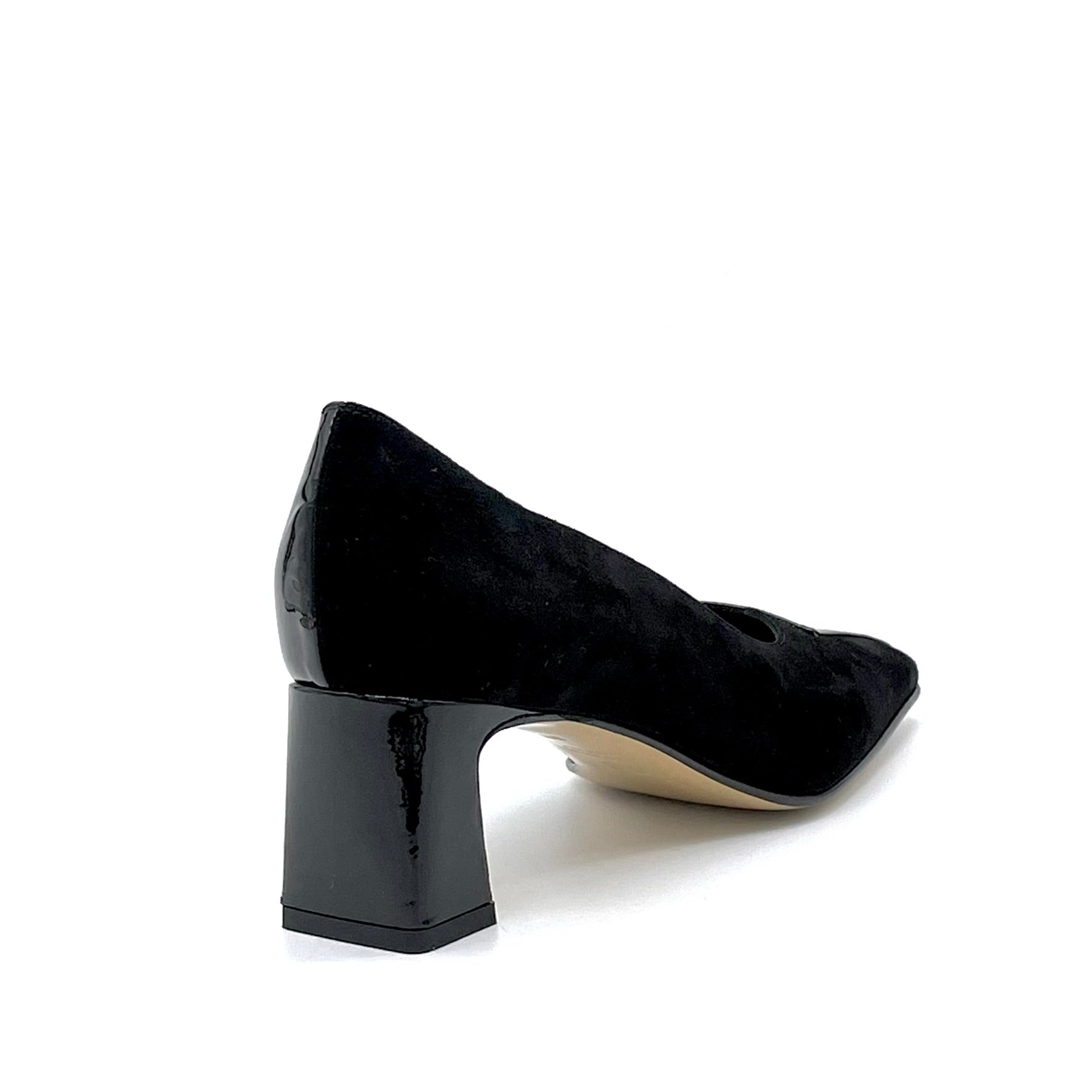 Black suede and patent pump – Cod. 53511