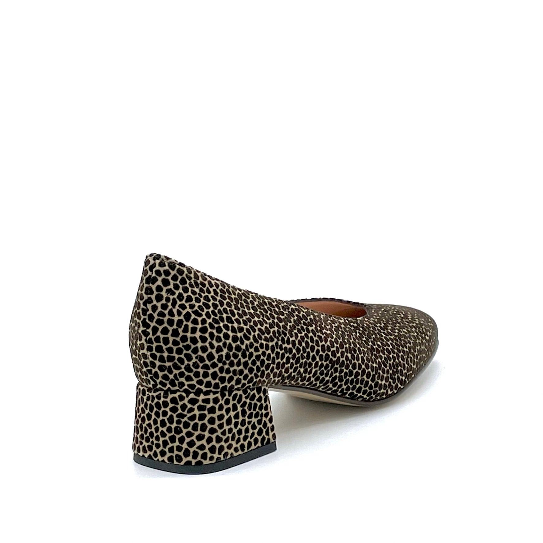 Décolleté in camoscio stampato beige e marrone – Cod. 53528