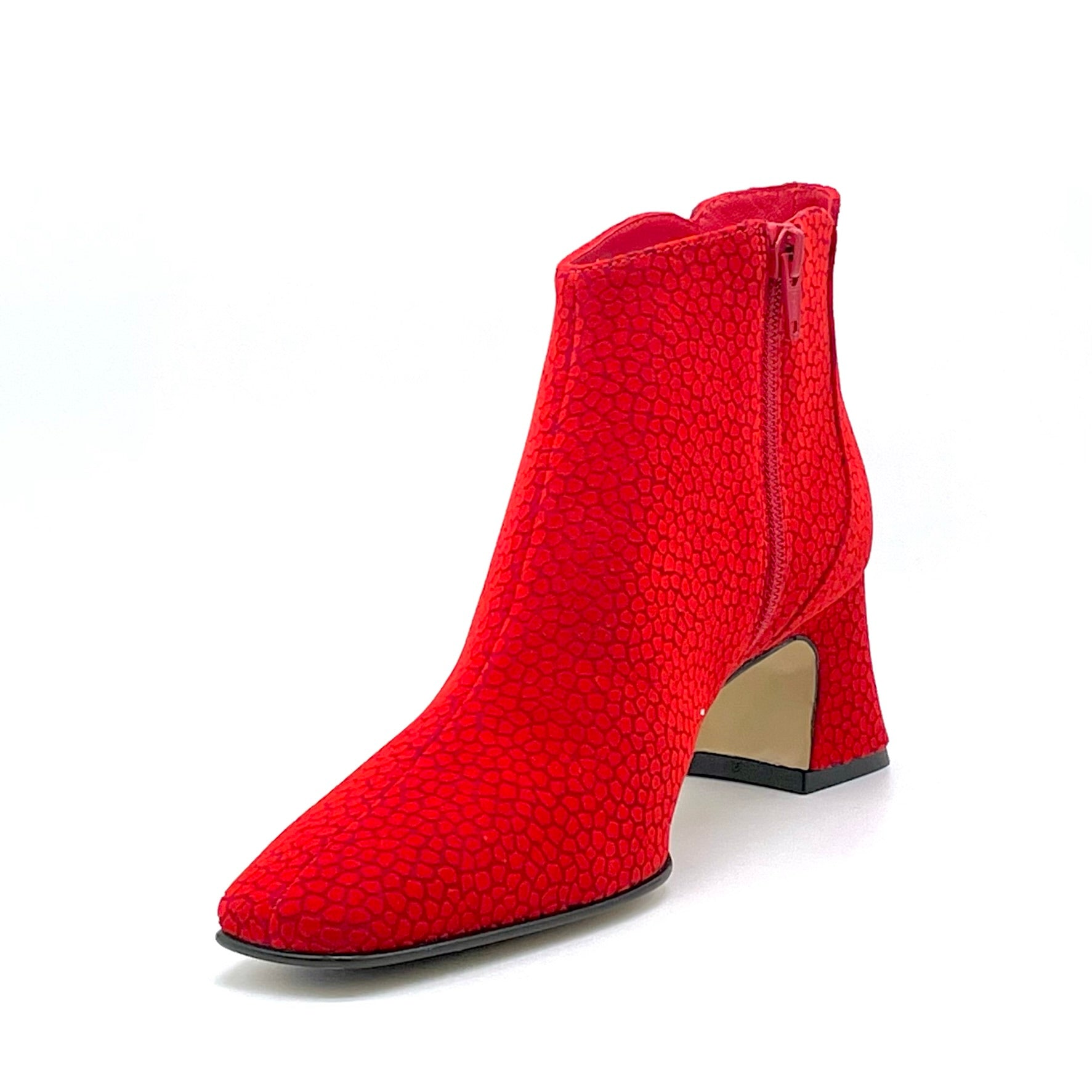 Red printed suede boot – Cod. 53546