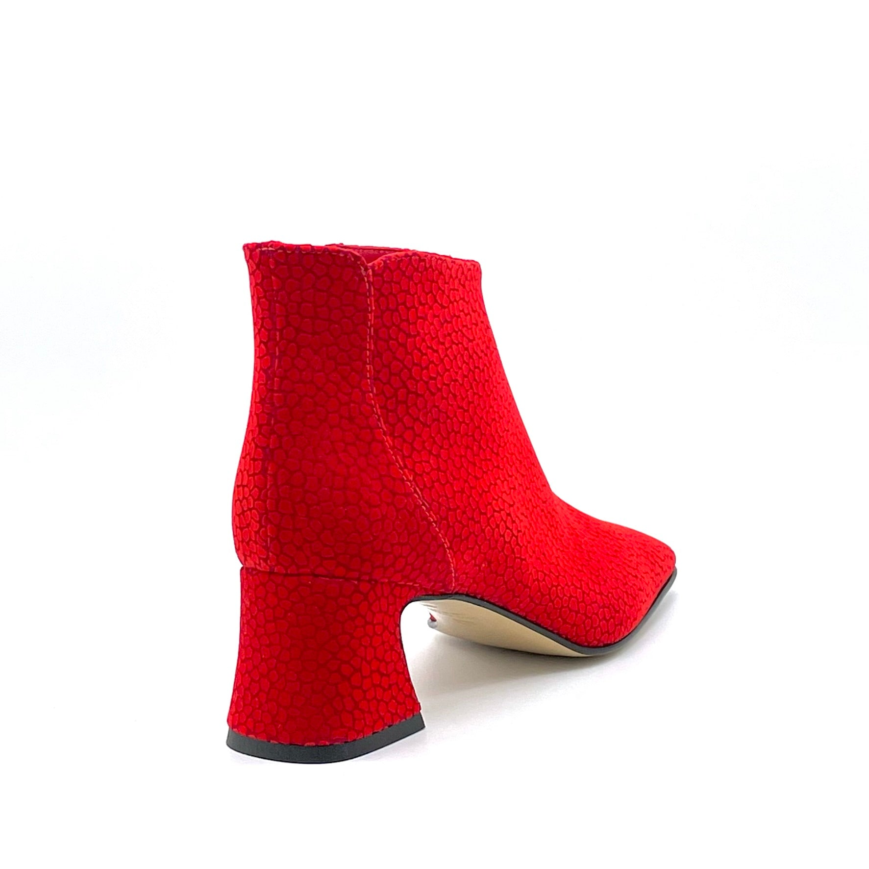 Stivaletto in camoscio stampato rosso – Cod. 53546