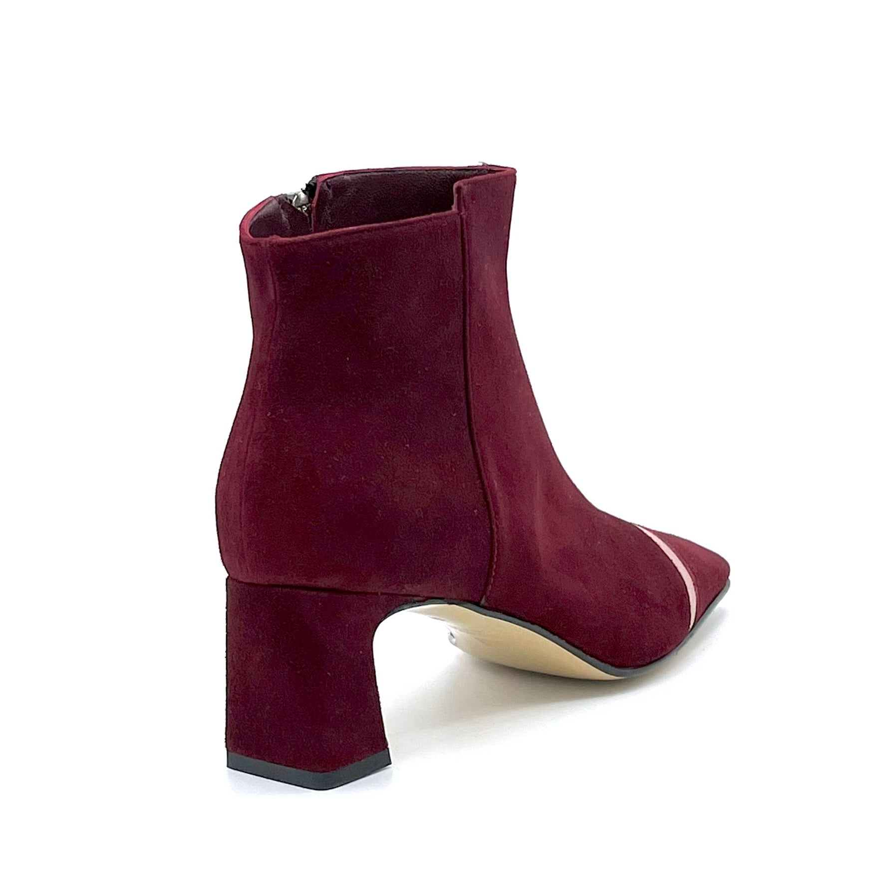 Stivaletto in camoscio Bordeaux e rosa chiaro – Cod. 53548