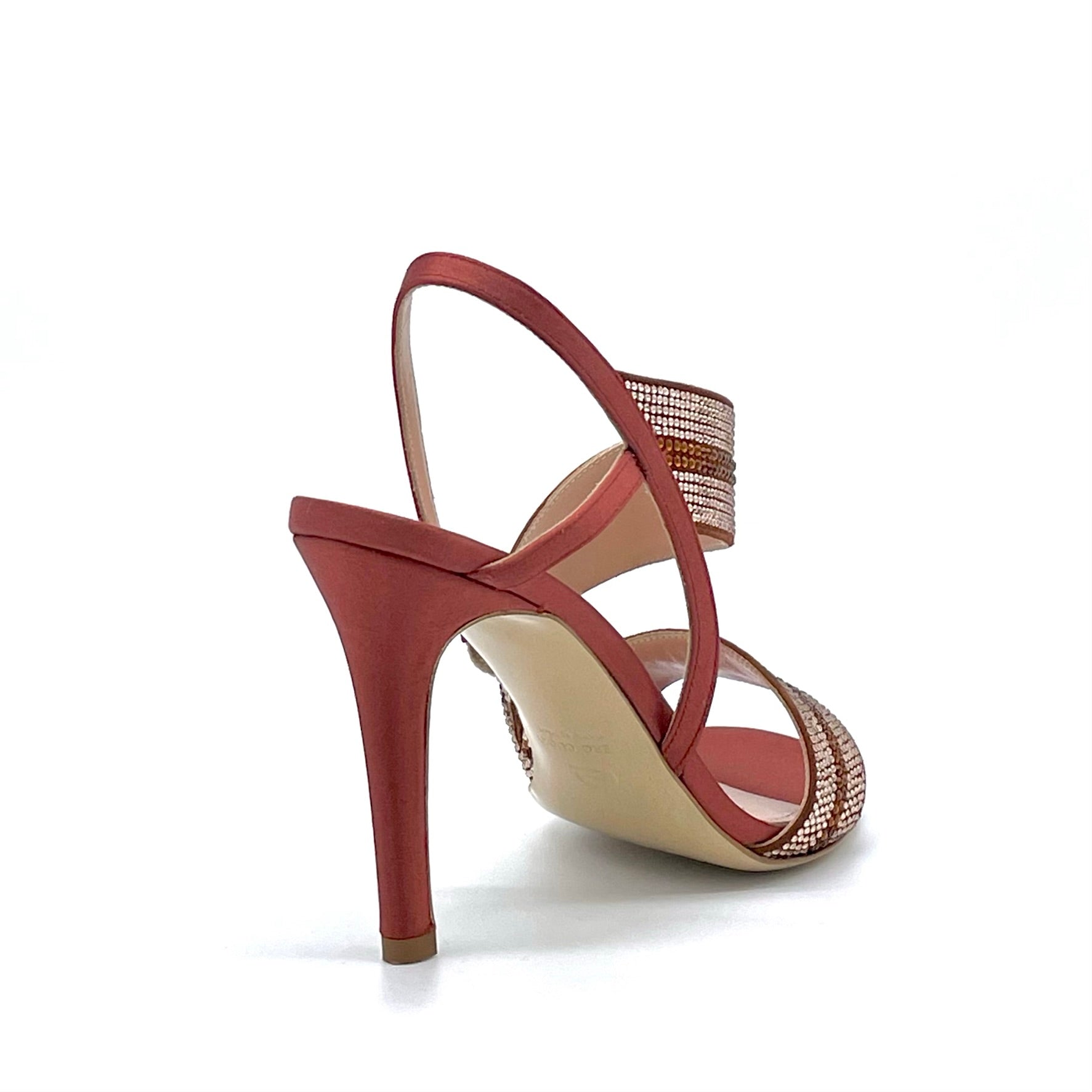 Bronze silk sandal with rhinestones – Cod. 14112-1