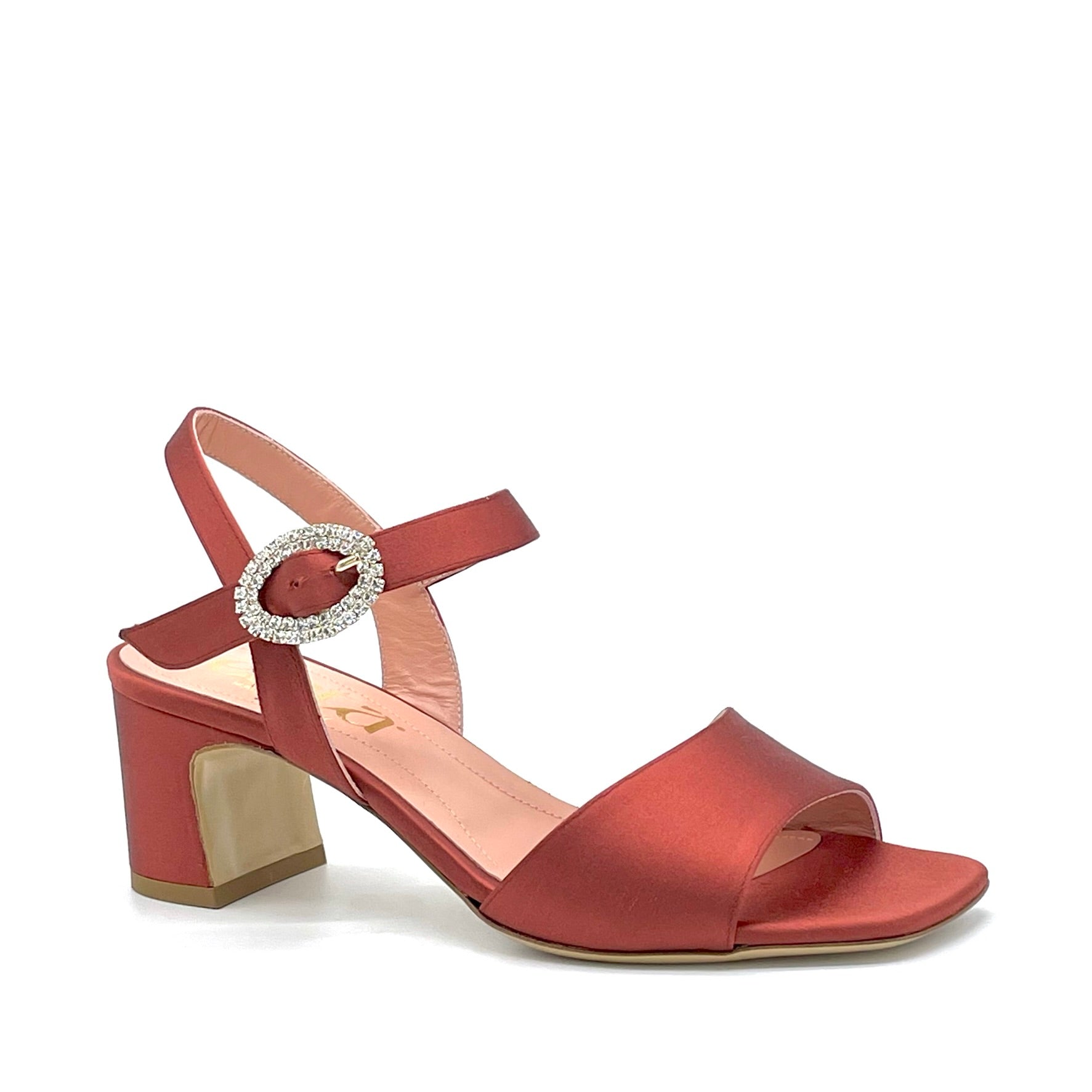Bronze silk sandal with jewel buckle – Cod. 14125