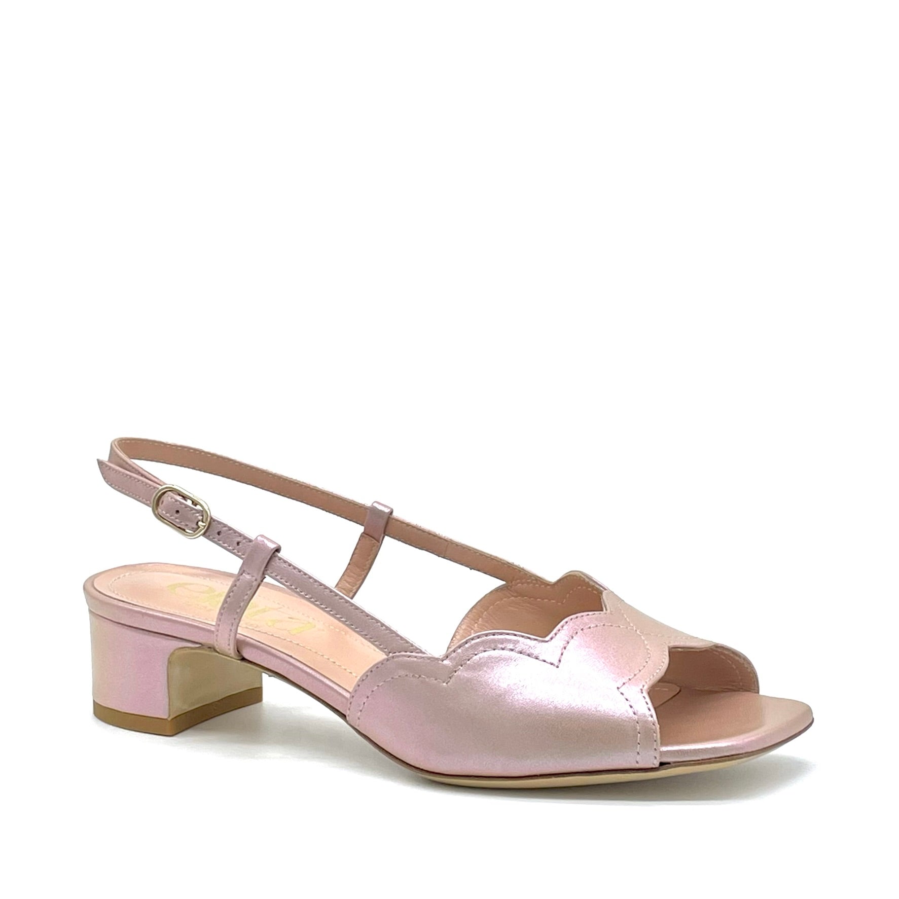 Sandalo in pelle cangiante rosa – Cod. 14131-1