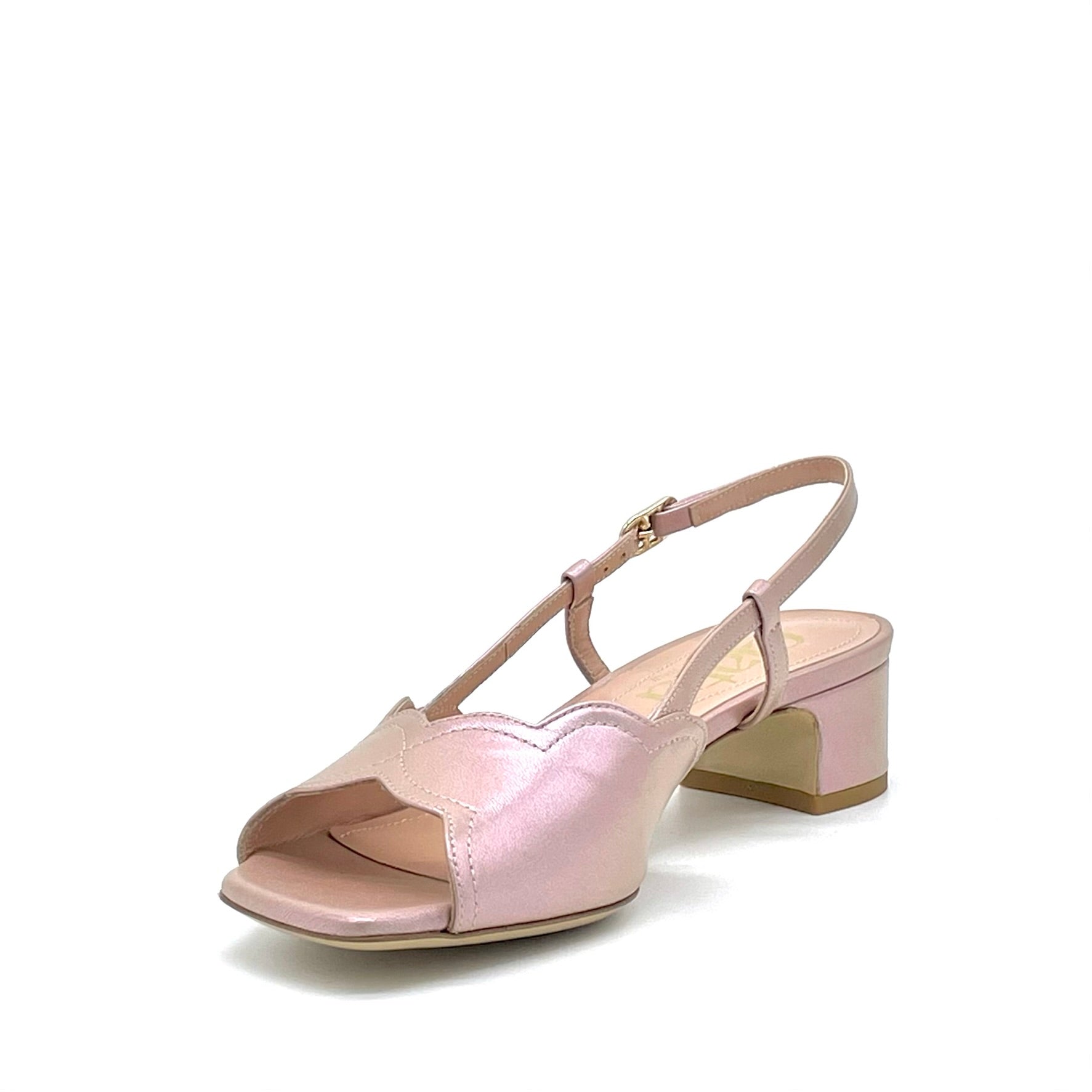 Sandalo in pelle cangiante rosa – Cod. 14131-1